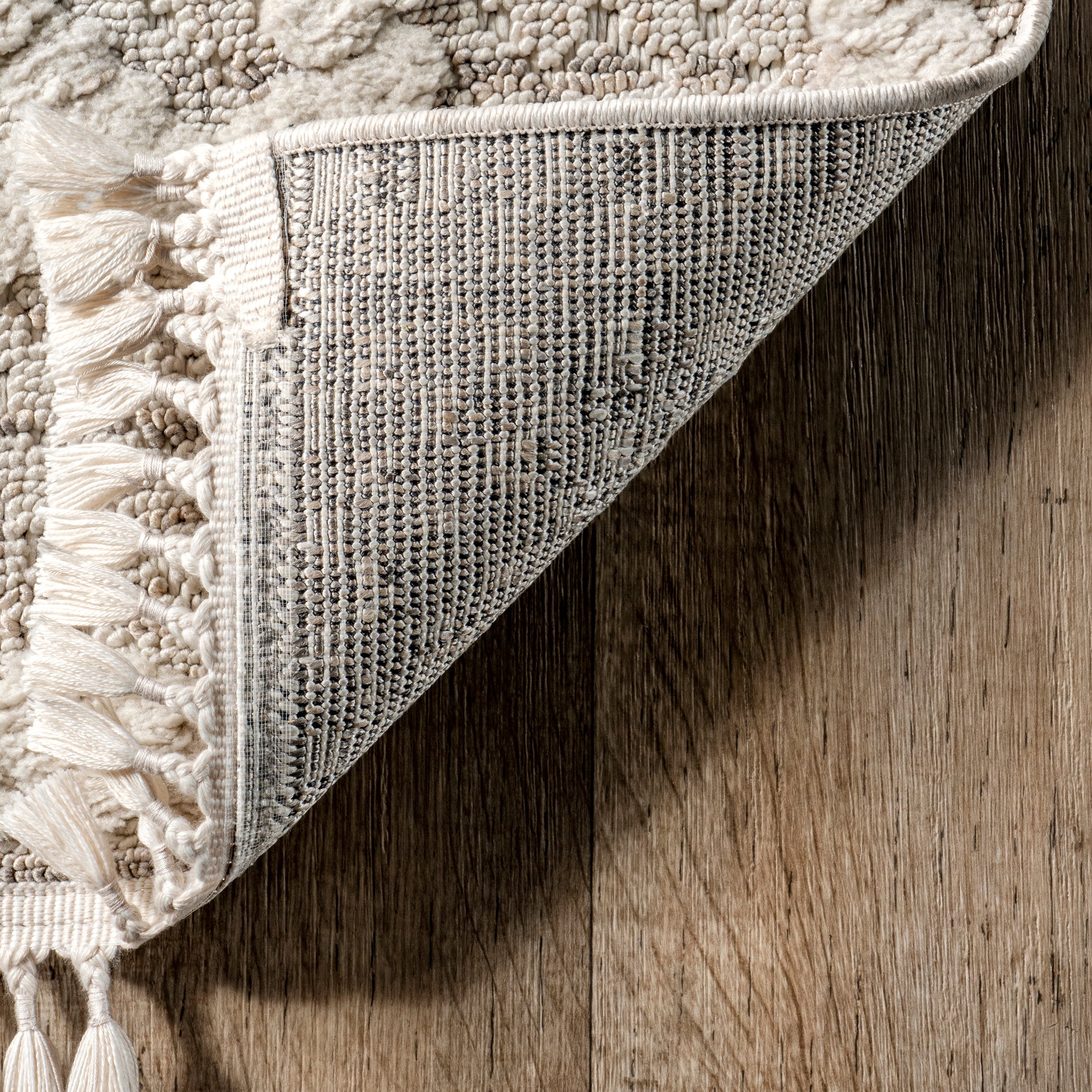 Dazi Moroccan Diamond High/Low Tasseled Area Rug - Image 7
