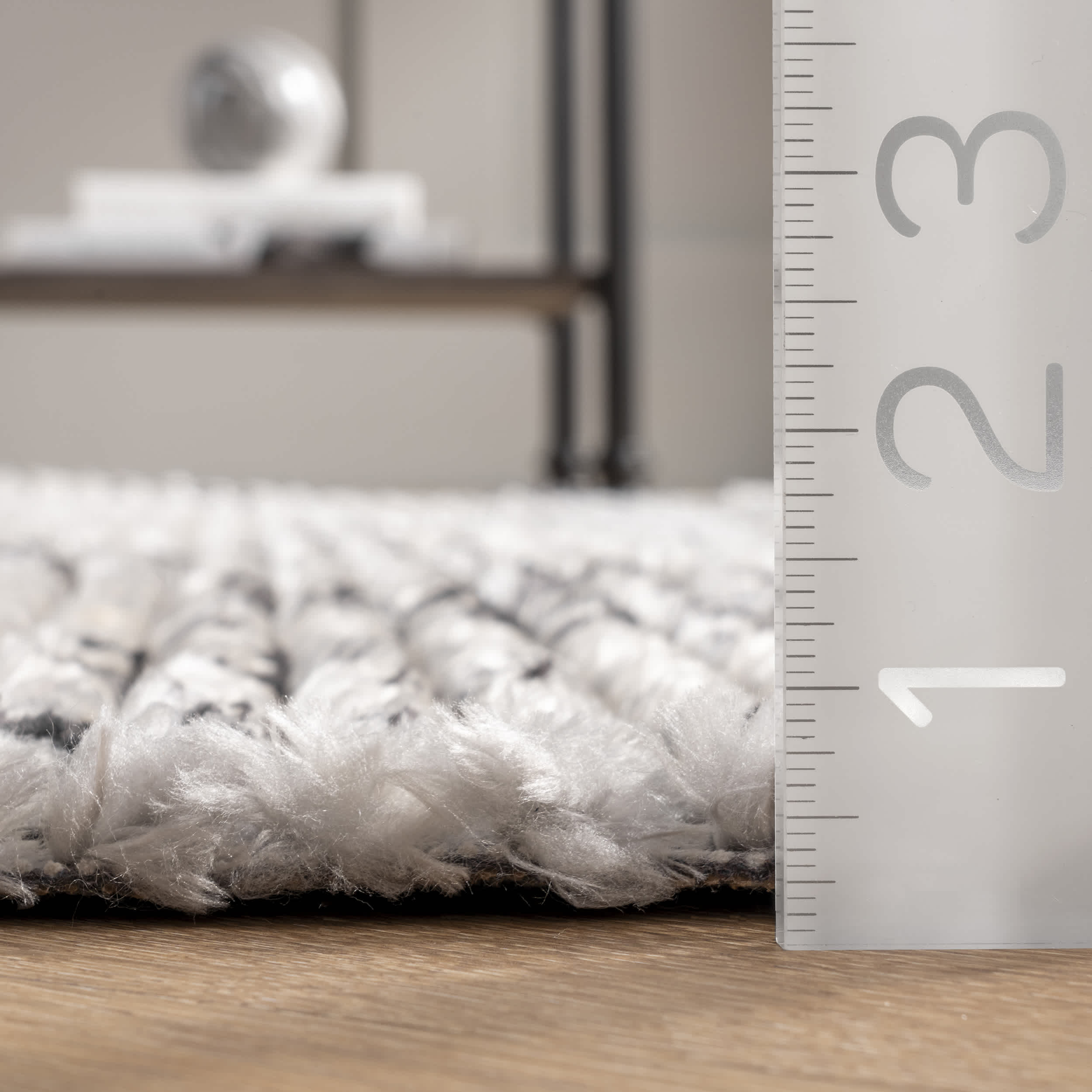 Mandi Soft Shag Abstract Fringe Area Rug - Image 3