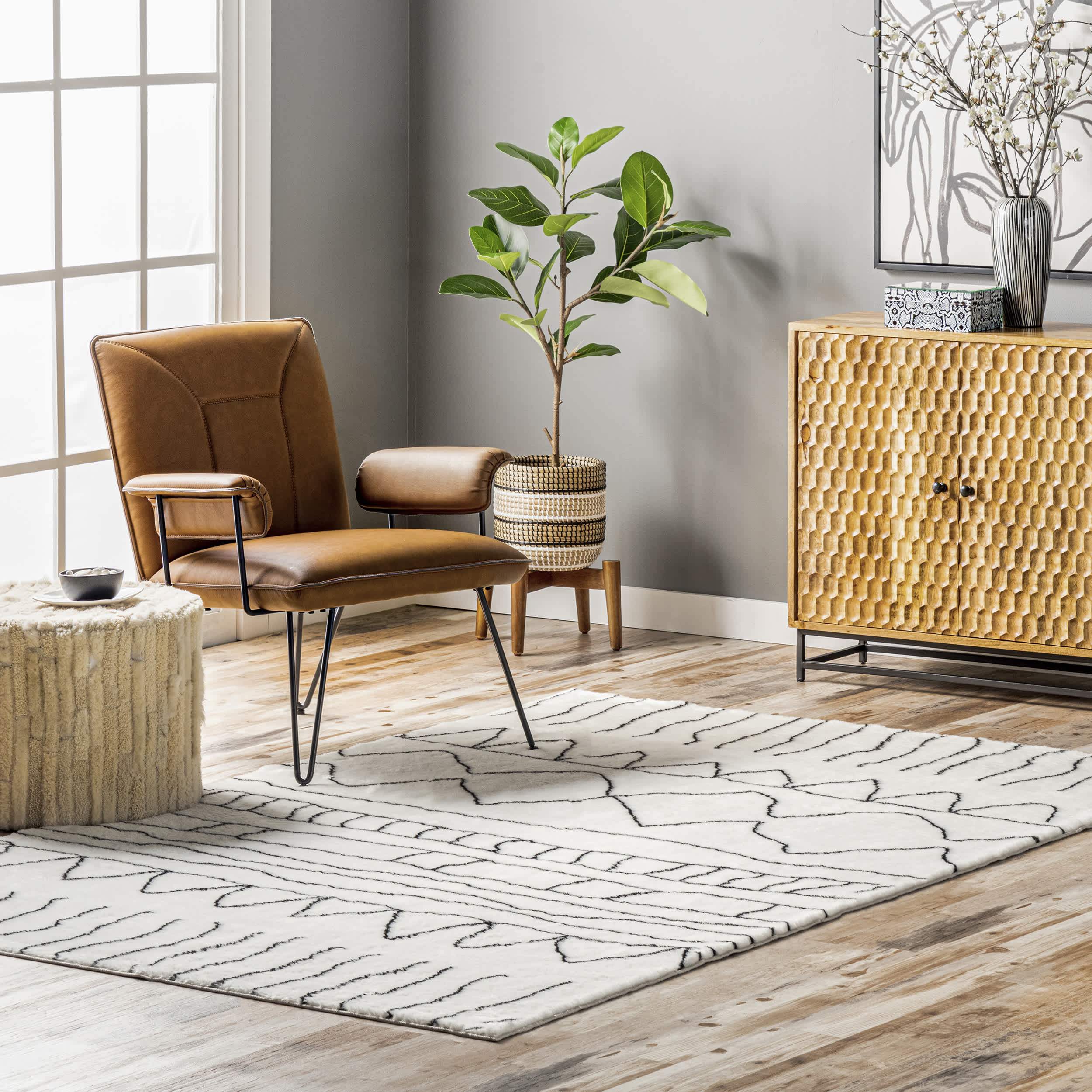 Ethnic Striped Washable Shag Area Rug - Image 2