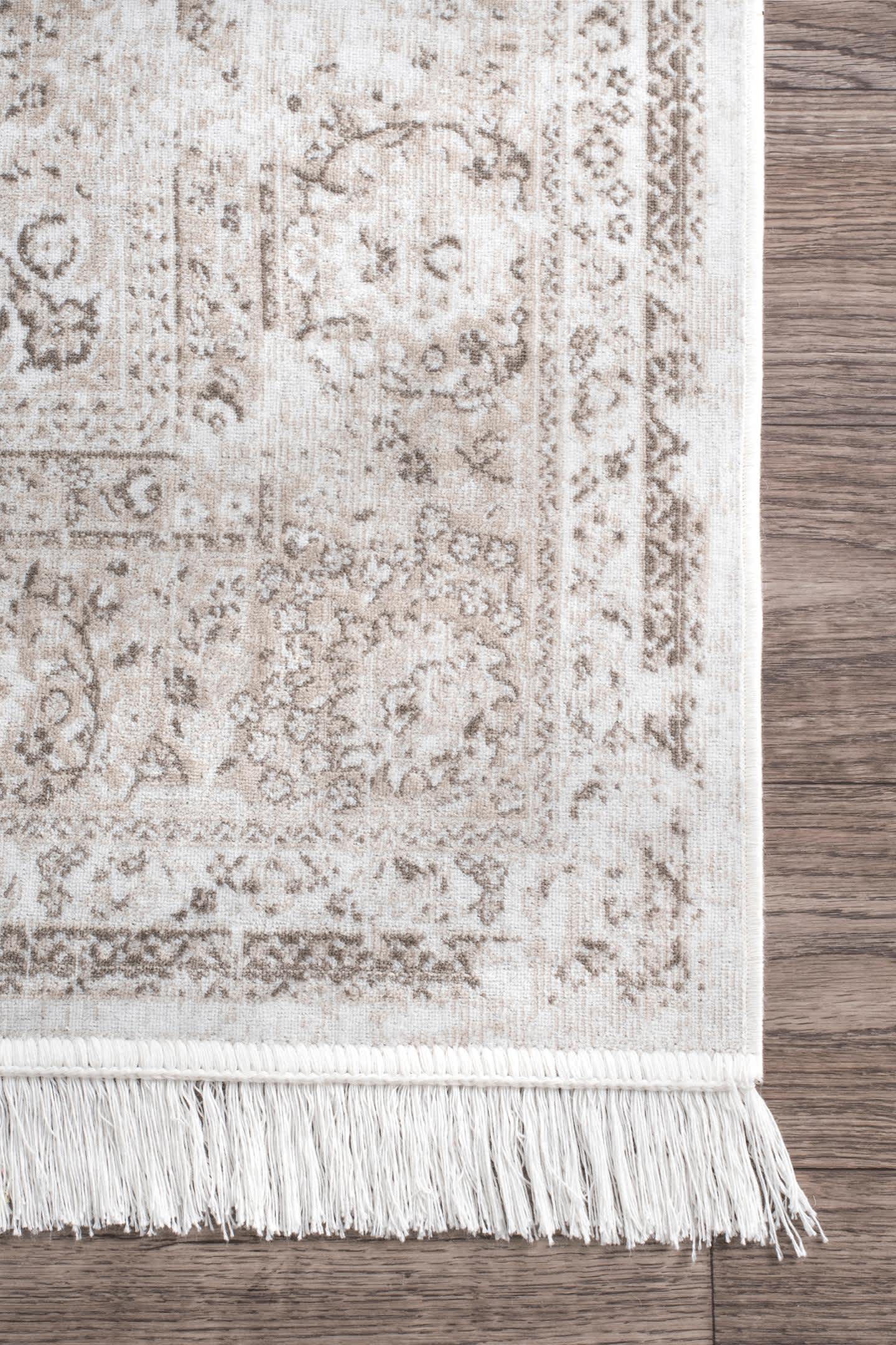 Vintage Medallion Cantrell Fringe Area Rug - Image 3