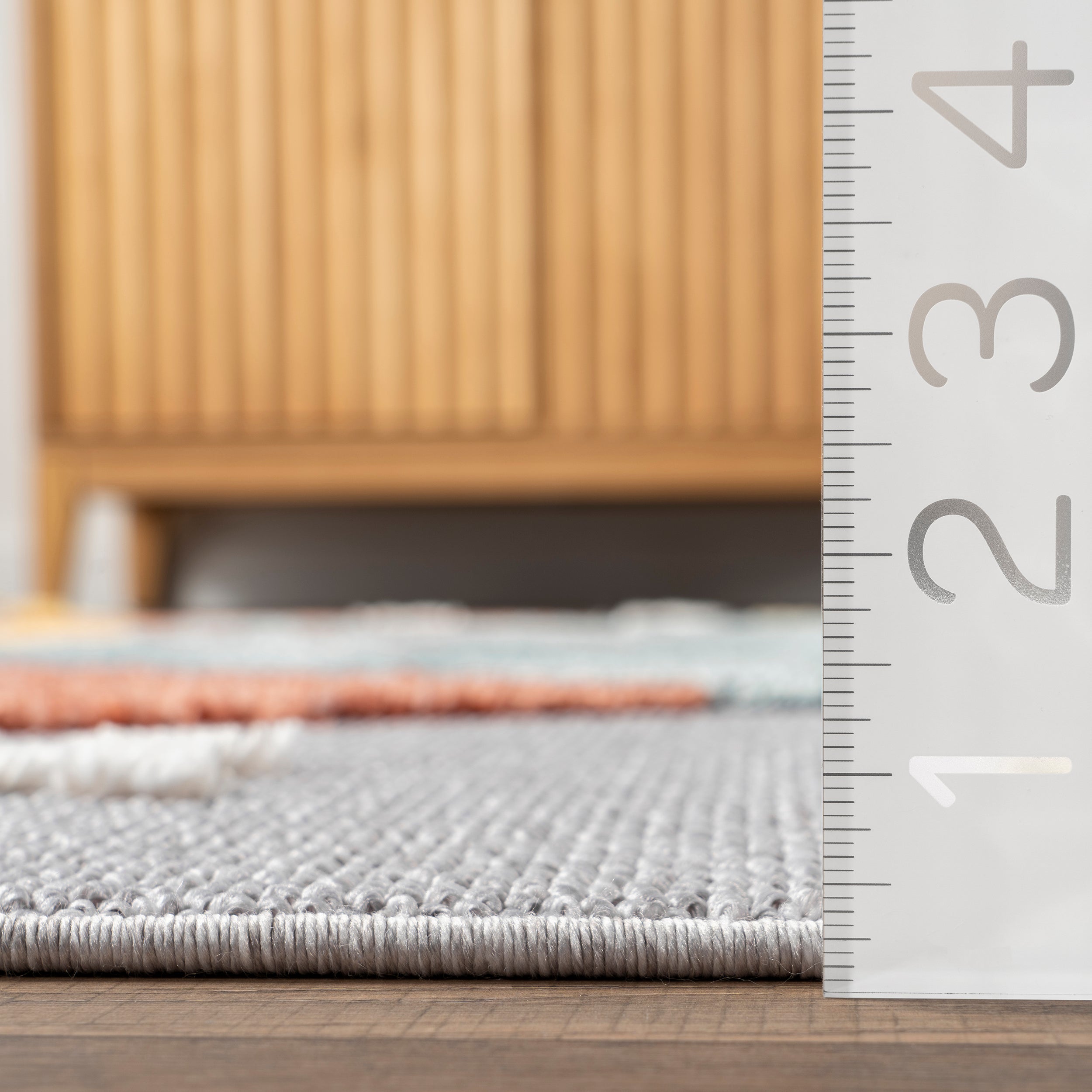 Journee Rocket Ship High-Low Kids Tasseled Area Rug - Image 3