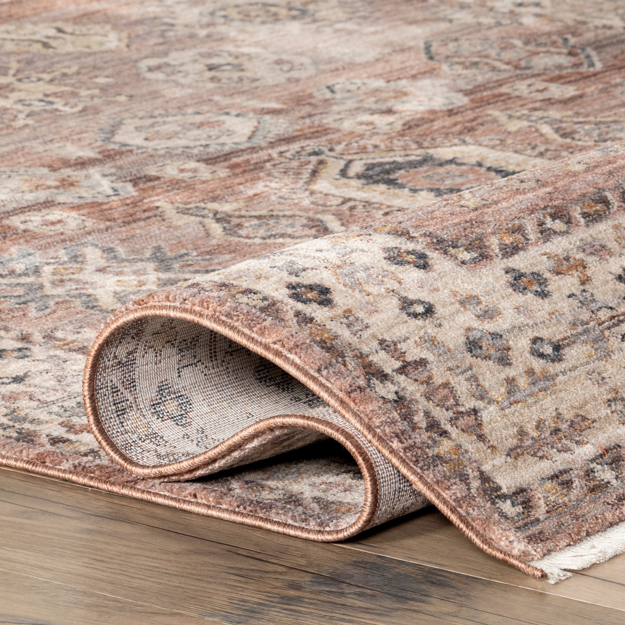 Kelsee Vintage Traditional Fringe Area Rug - Image 4