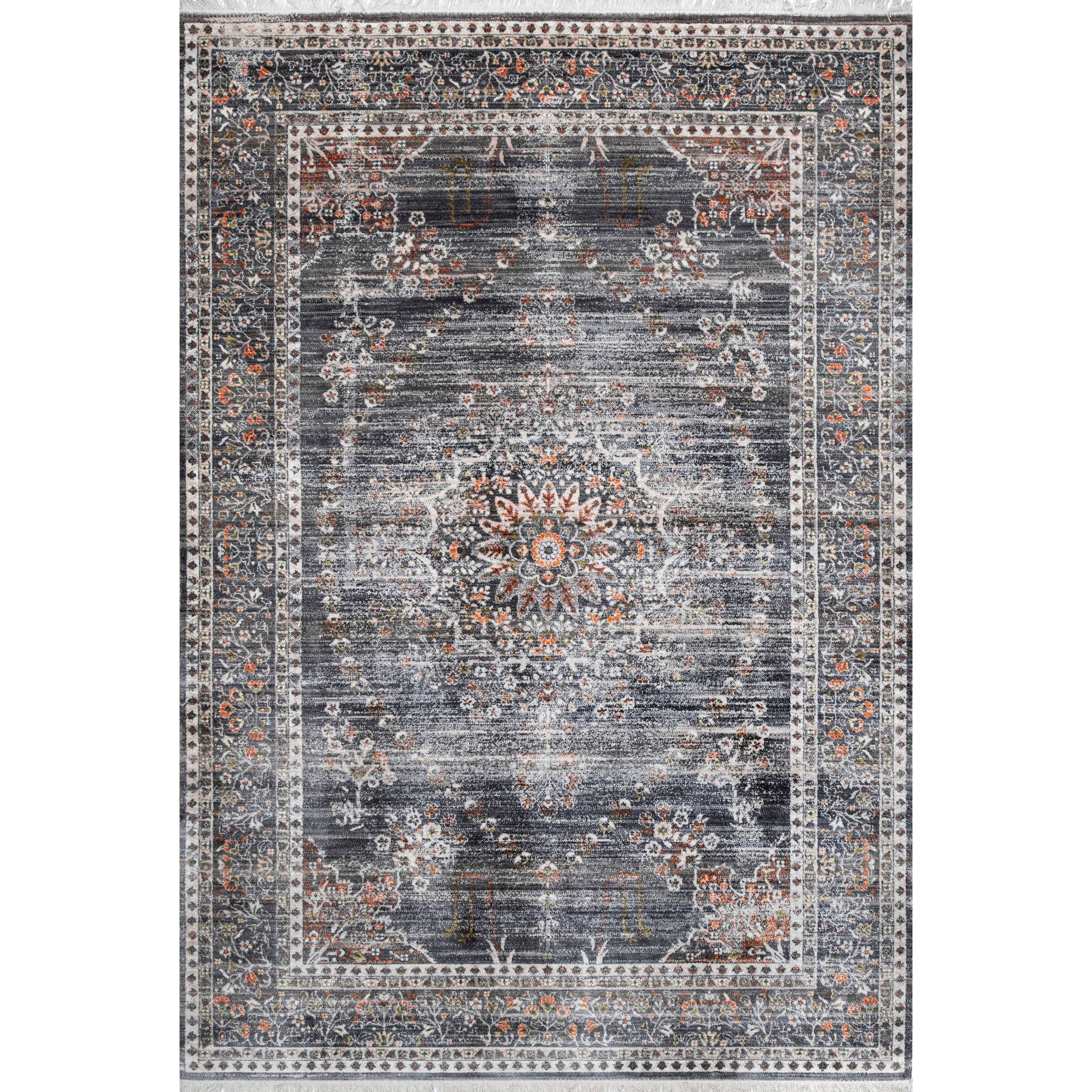 Penny Vintage Floral Medallion Area Rug