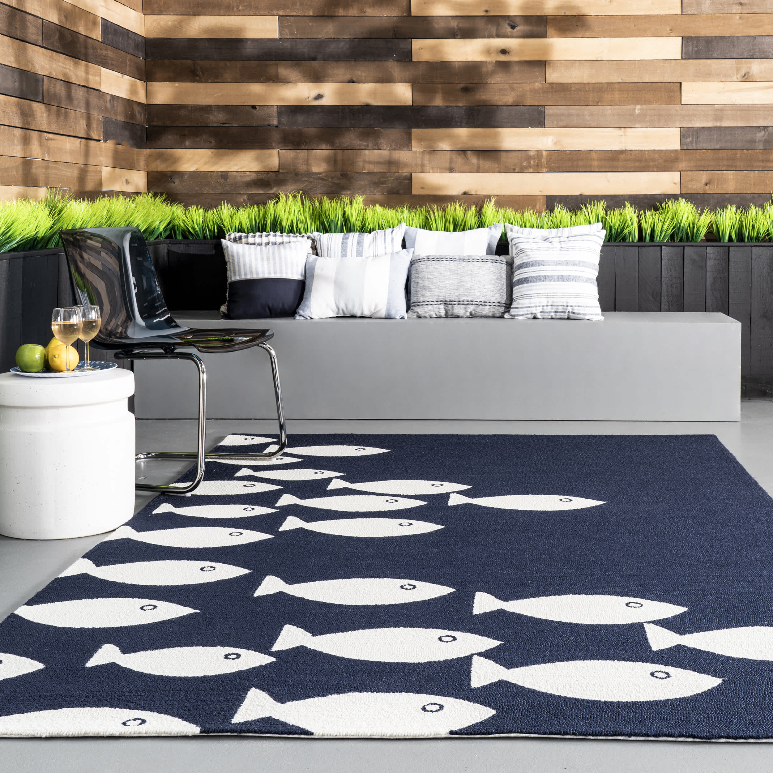 Vivienne Hand Hooked Indoor/Outdoor Area Rug - Image 8