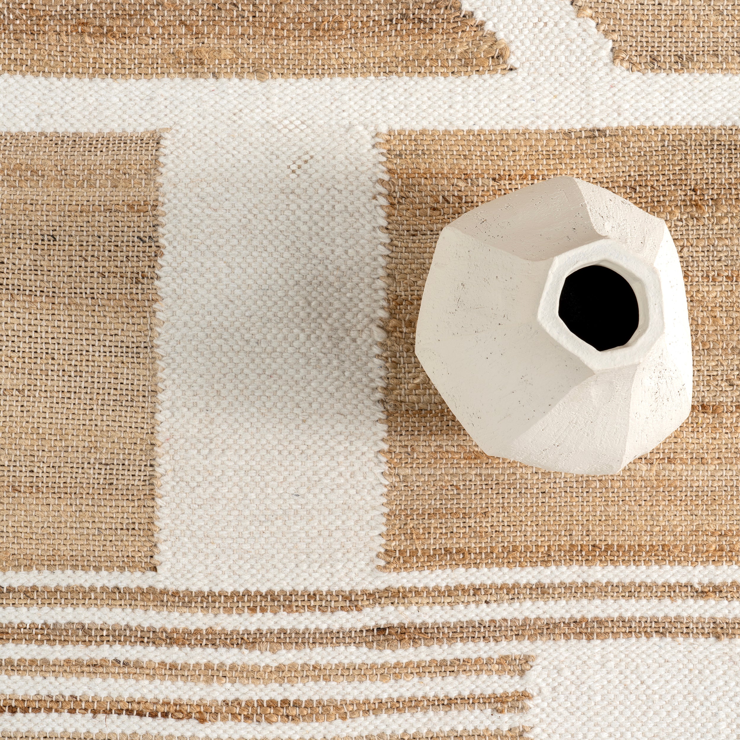 Ambrosia Geometric Tiled Jute Blend Area Rug - Image 6