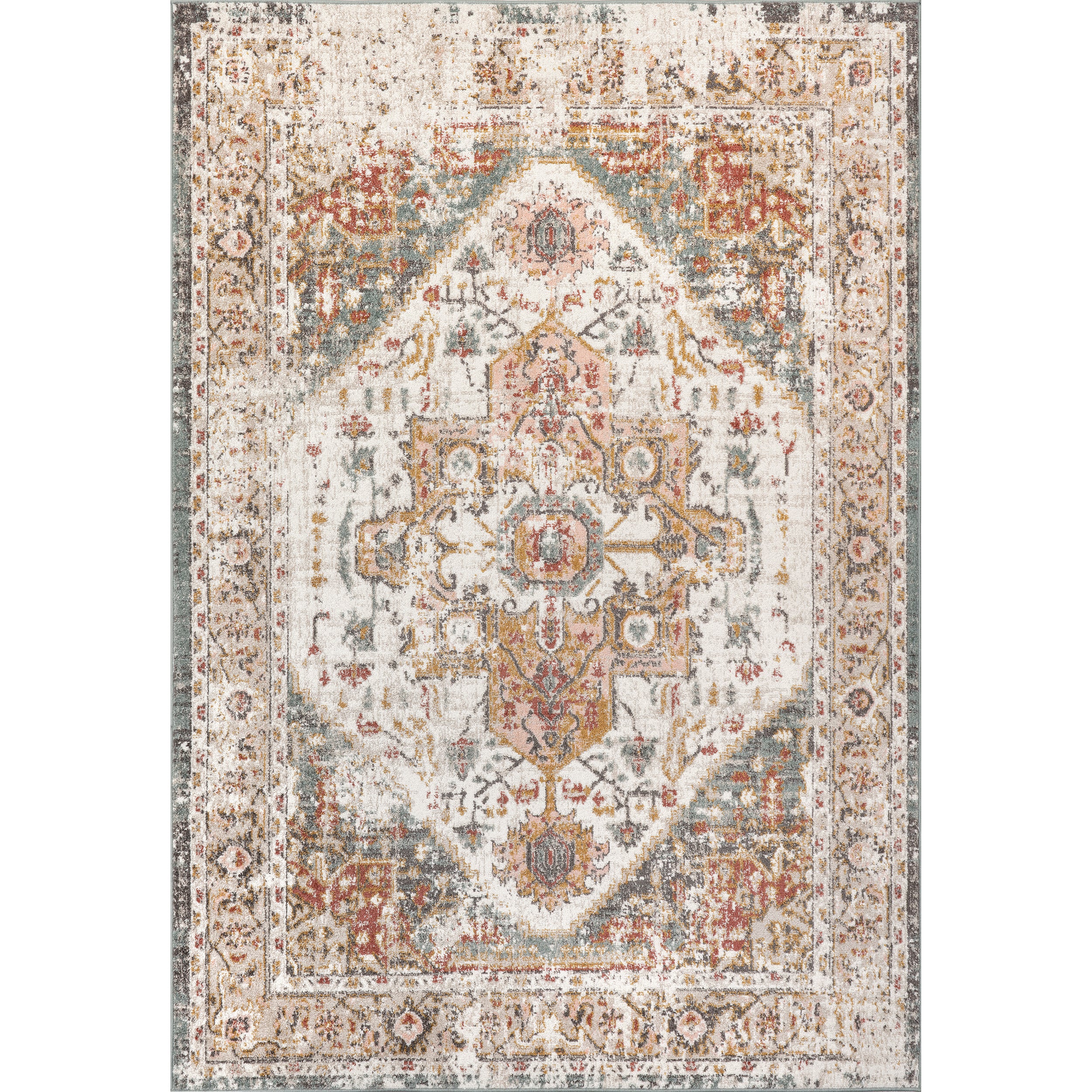 Justine Vintage Medallion Area Rug