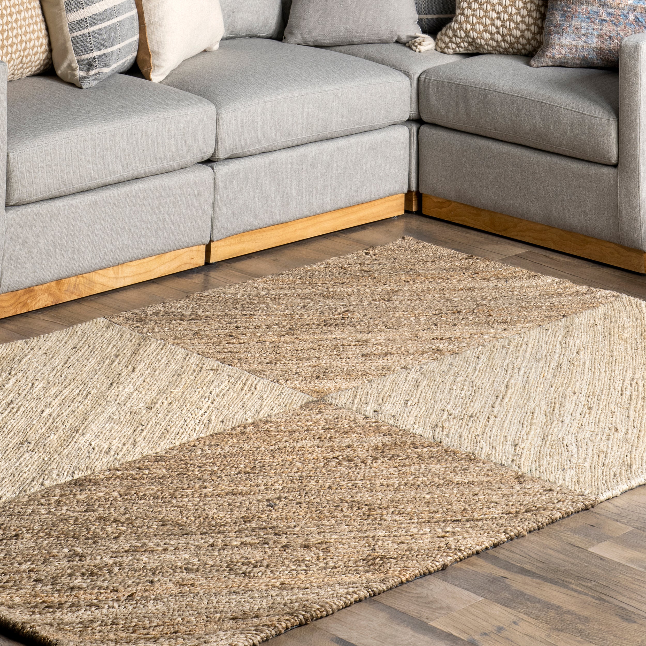Felicia Coastal Geometric Jute Area Rug - Image 9