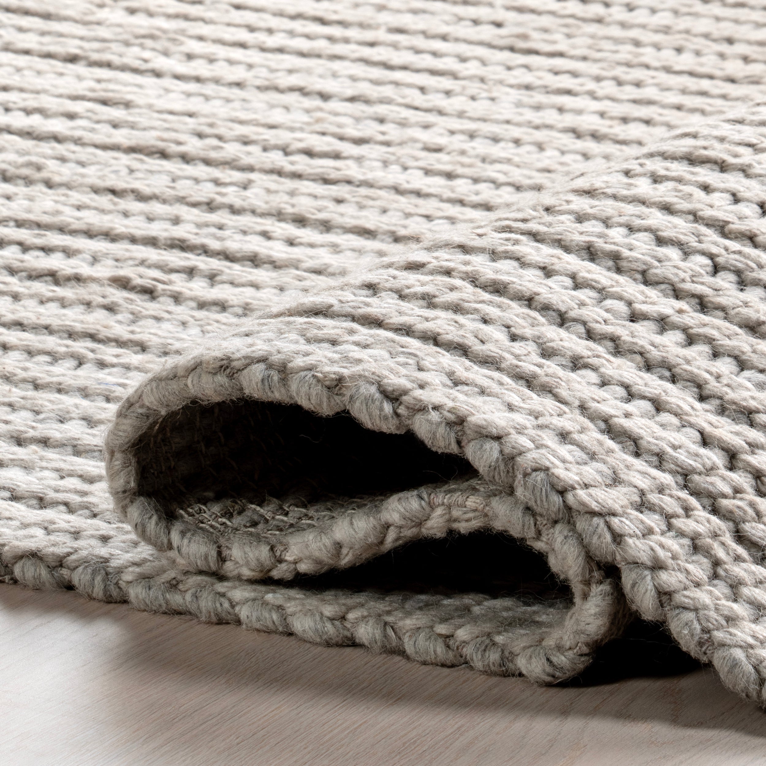 Aaleigha Casual Striped Wool Area Rug - Image 4