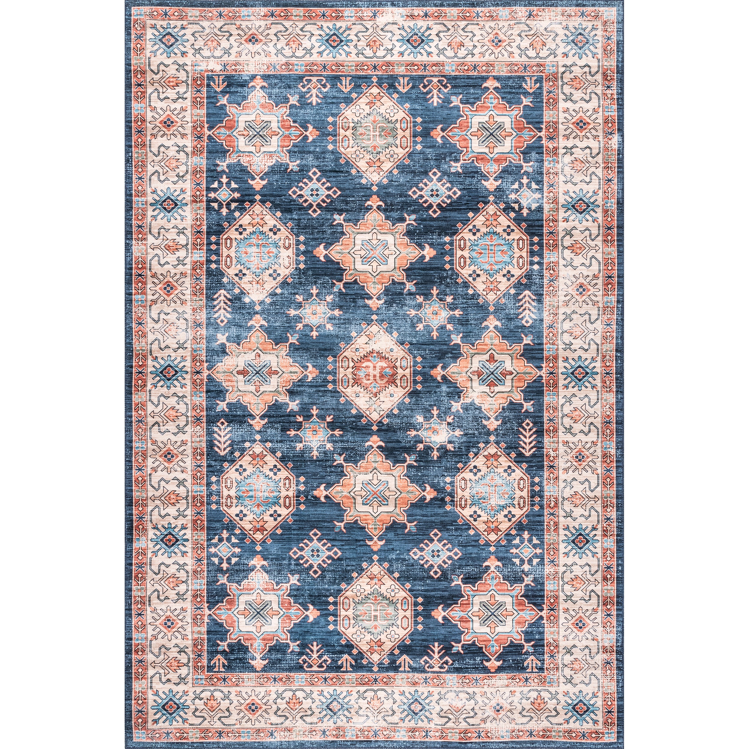 Finley Machine Washable Vintage Distressed Area Rug - Image 12