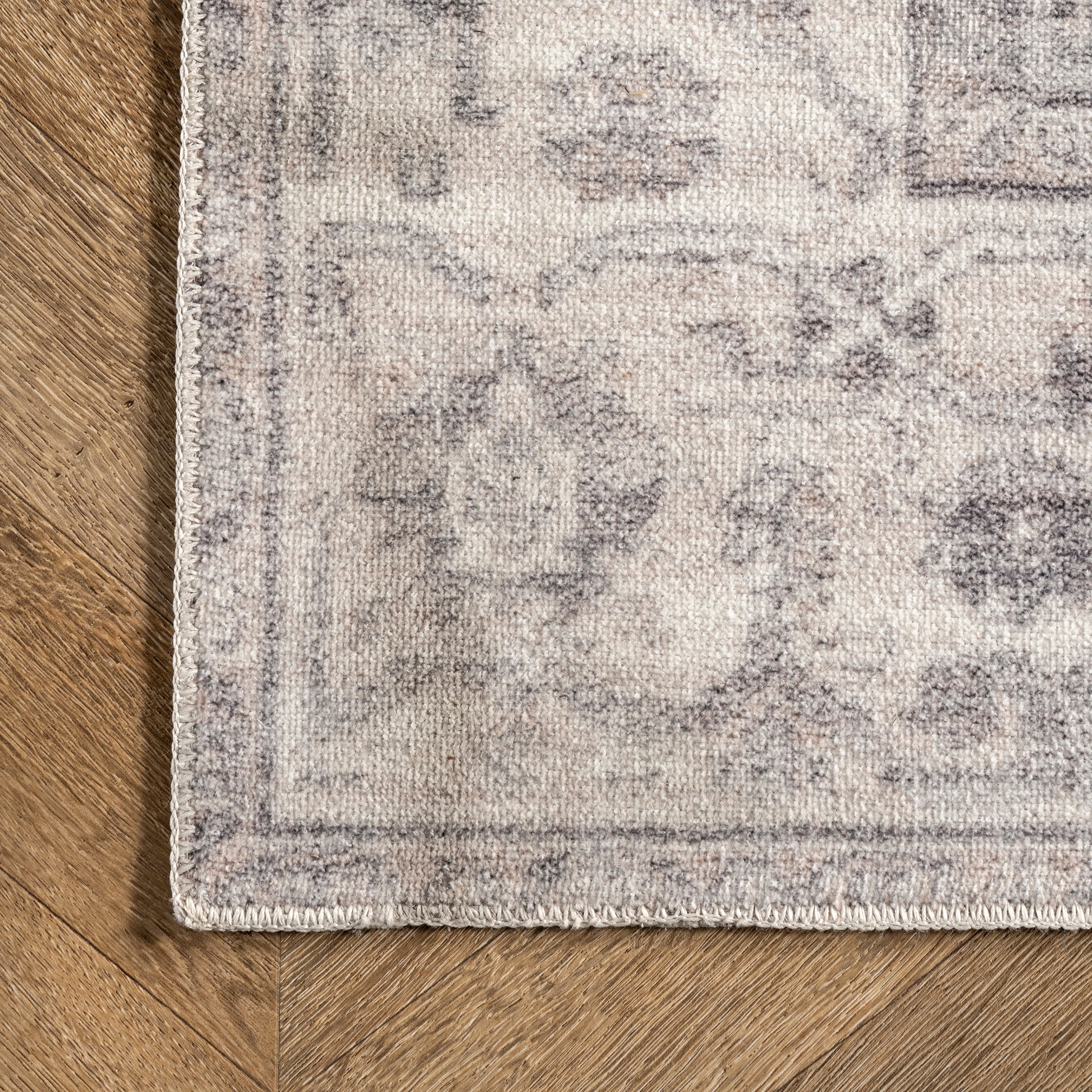 Brielle Machine Washable Vintage Medallion Area Rug - Image 5