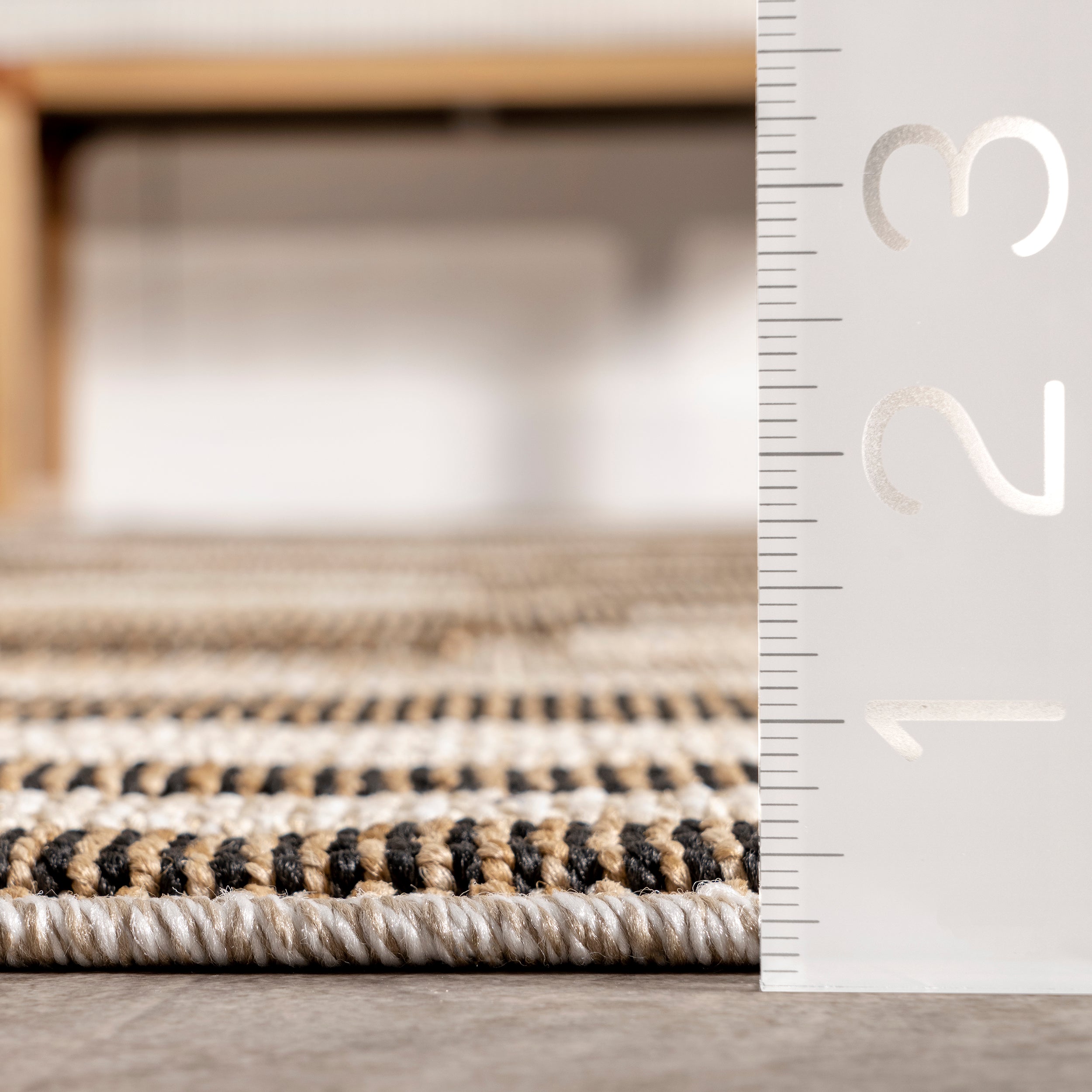 Shana Neutral Striped Indoor/Outdoor Area Rug - Image 3