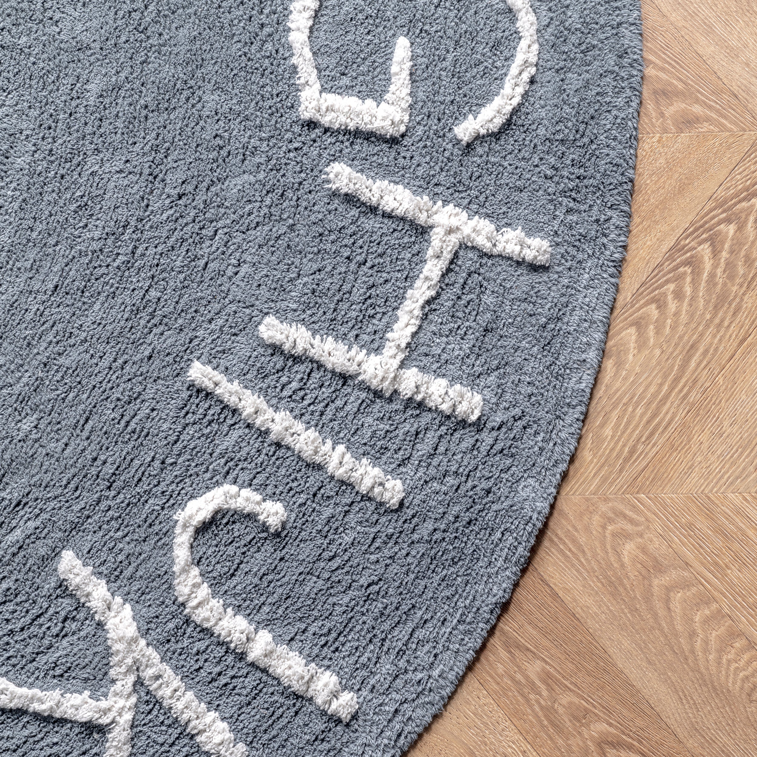 Kids Washable Round Alphabet Rug - Image 5
