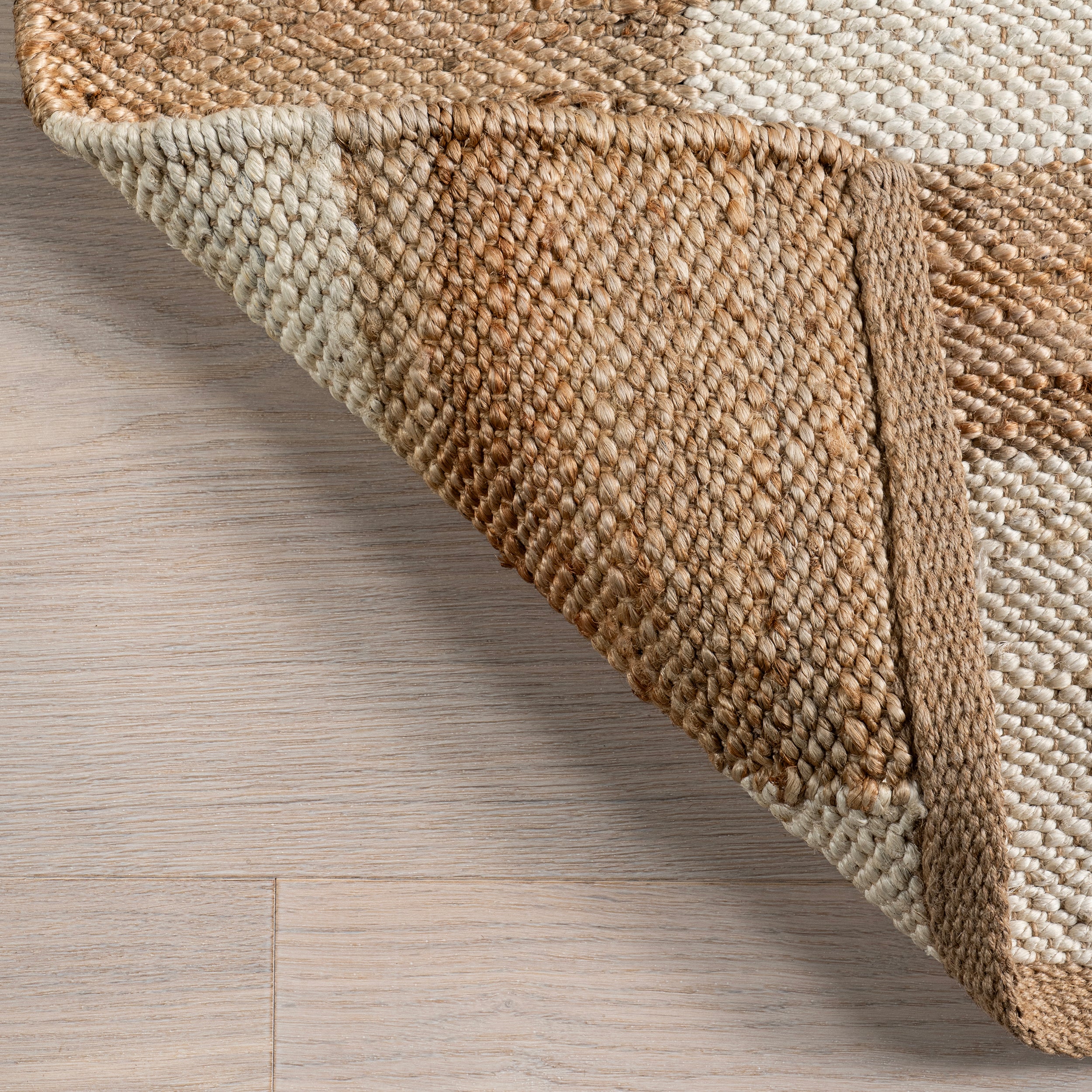 Izara Checkered Jute Area Rug - Image 7