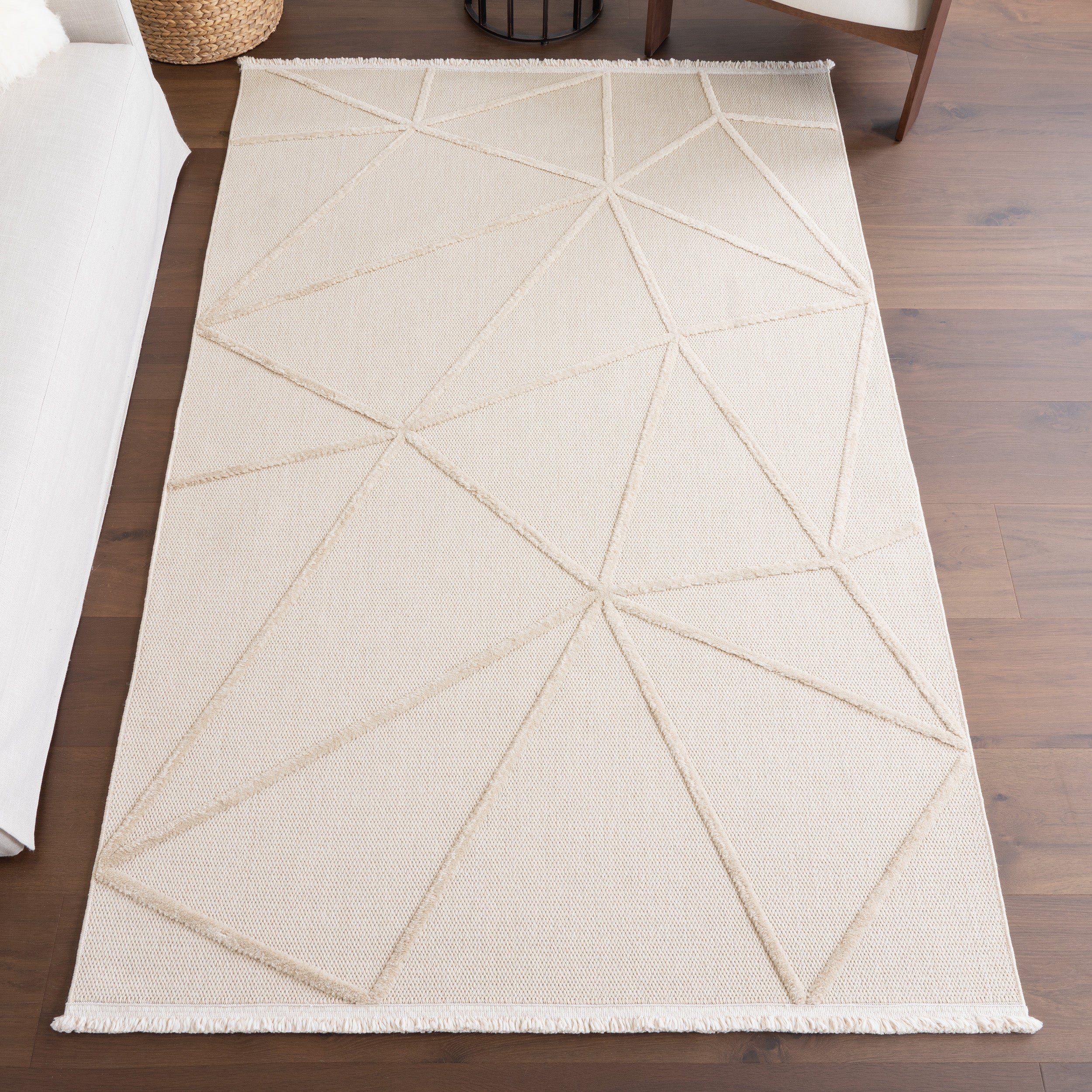 Anica Geometric Fringe Area Rug - Image 2