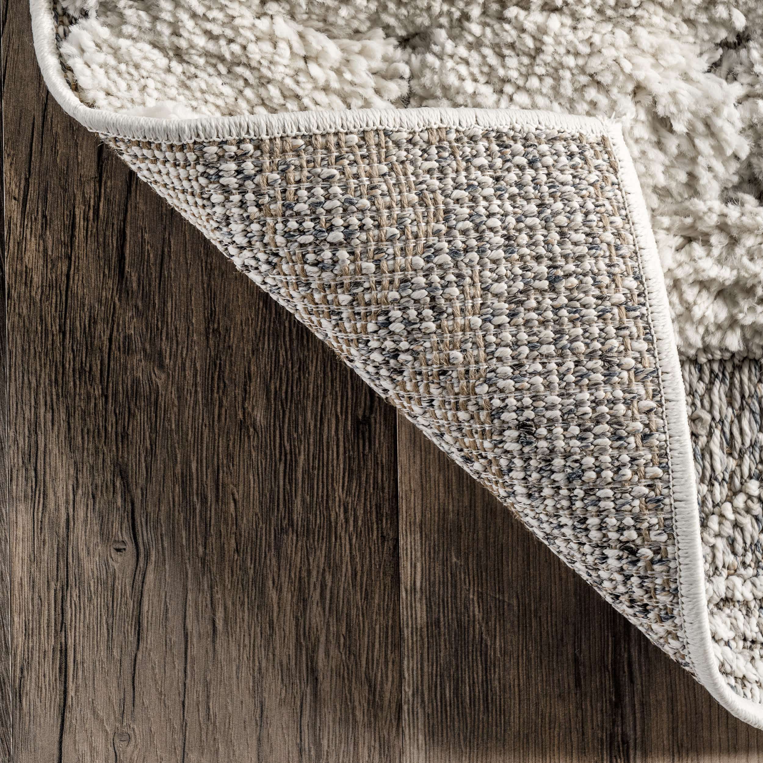 Paola High Low Textured Shaggy Diamond Dotted Area Rug - Image 7