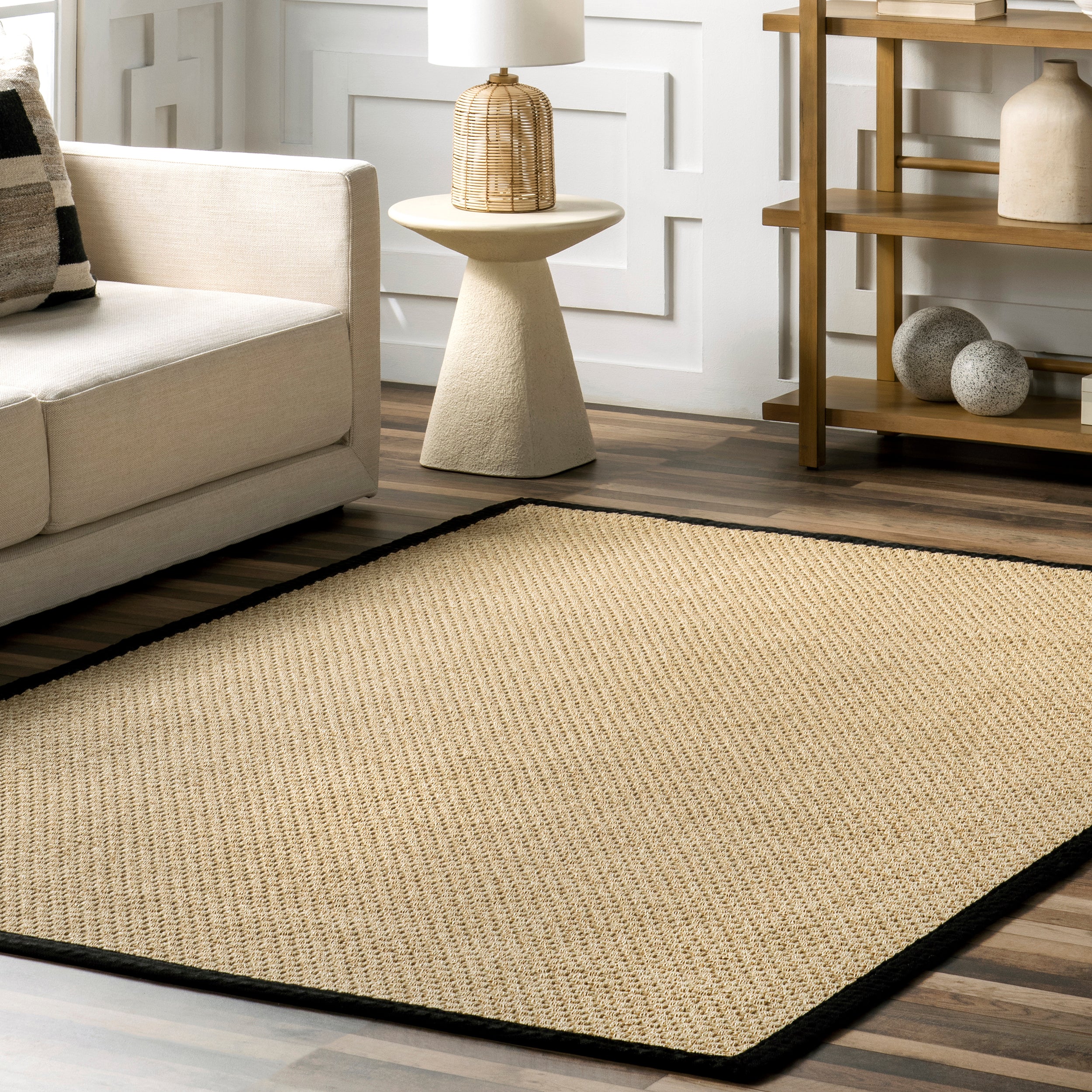 Meena Faux Seagrass Bordered Indoor/Outdoor Area Rug - Image 18