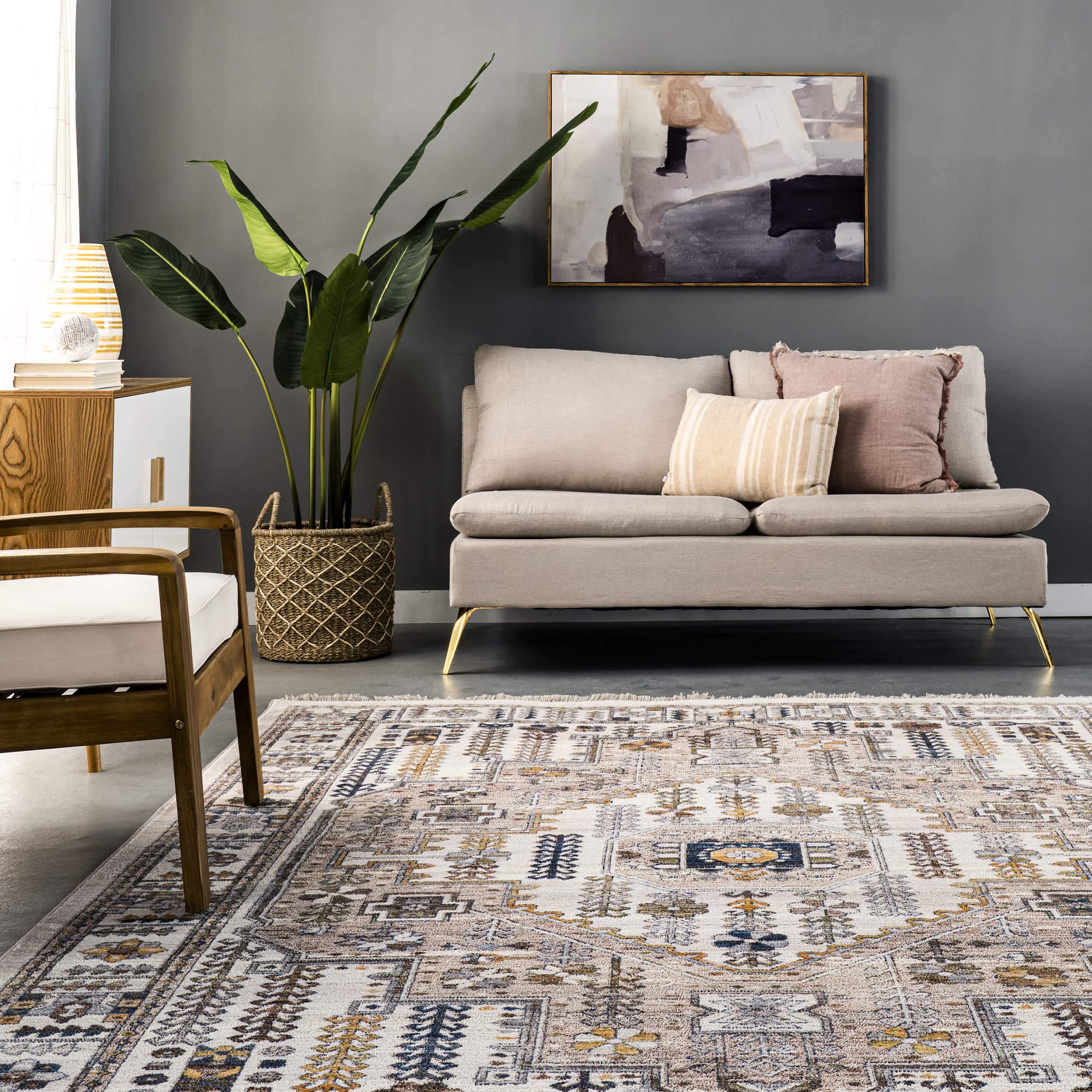 Jocelyn Global Inspired Medallion Fringe Area Rug - Image 8