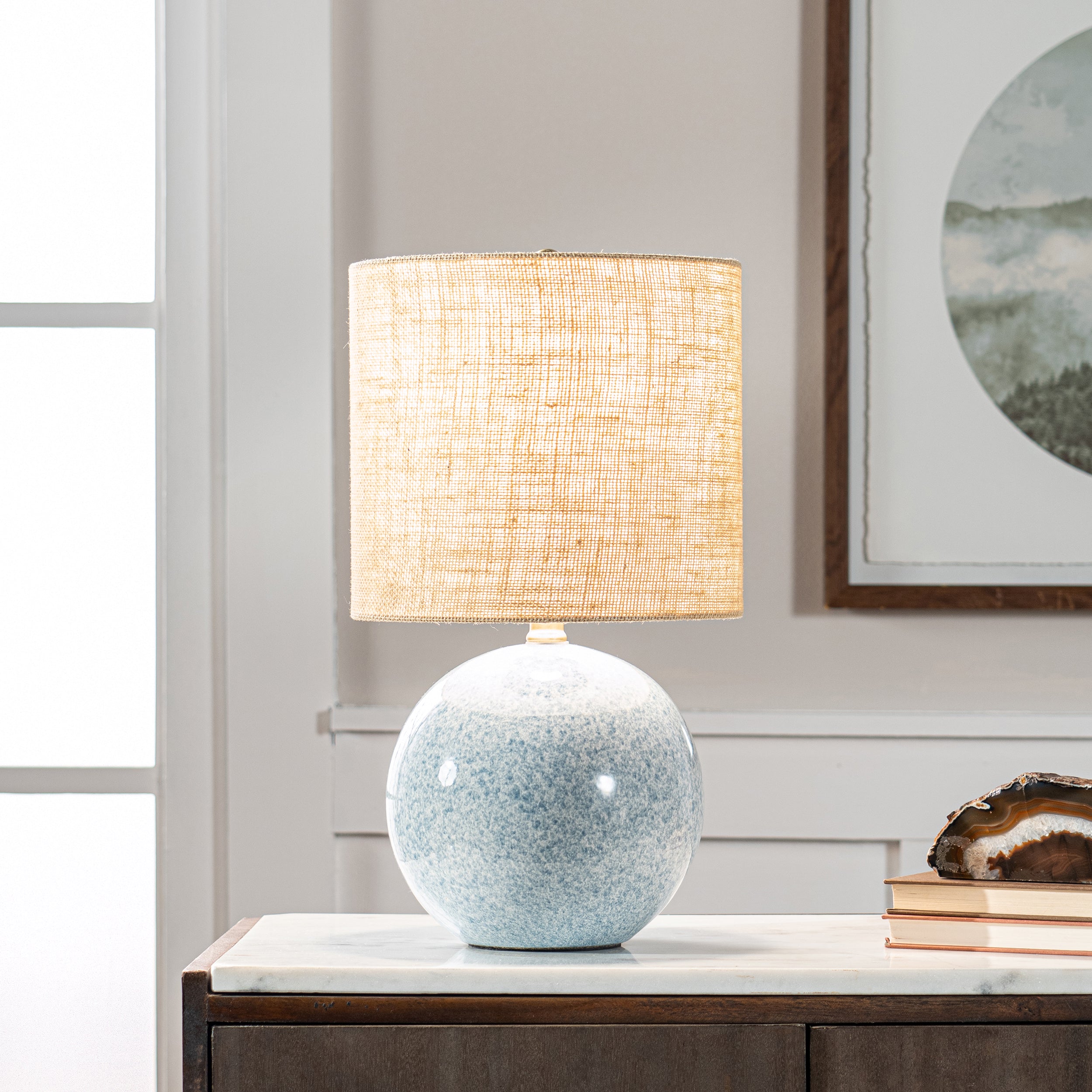 18-inch Coastal Ceramic Table Lamp - Image 2