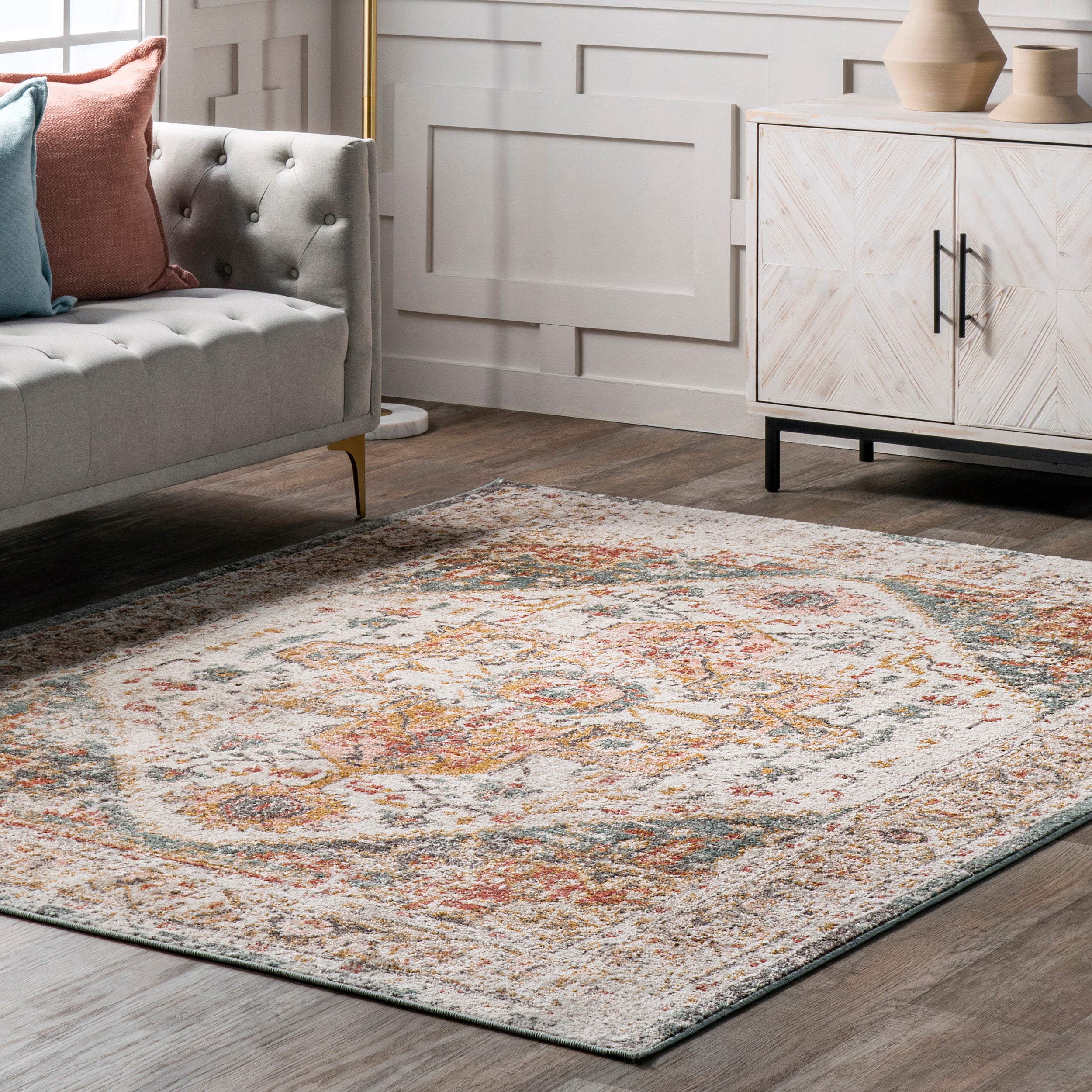 Justine Vintage Medallion Area Rug - Image 9