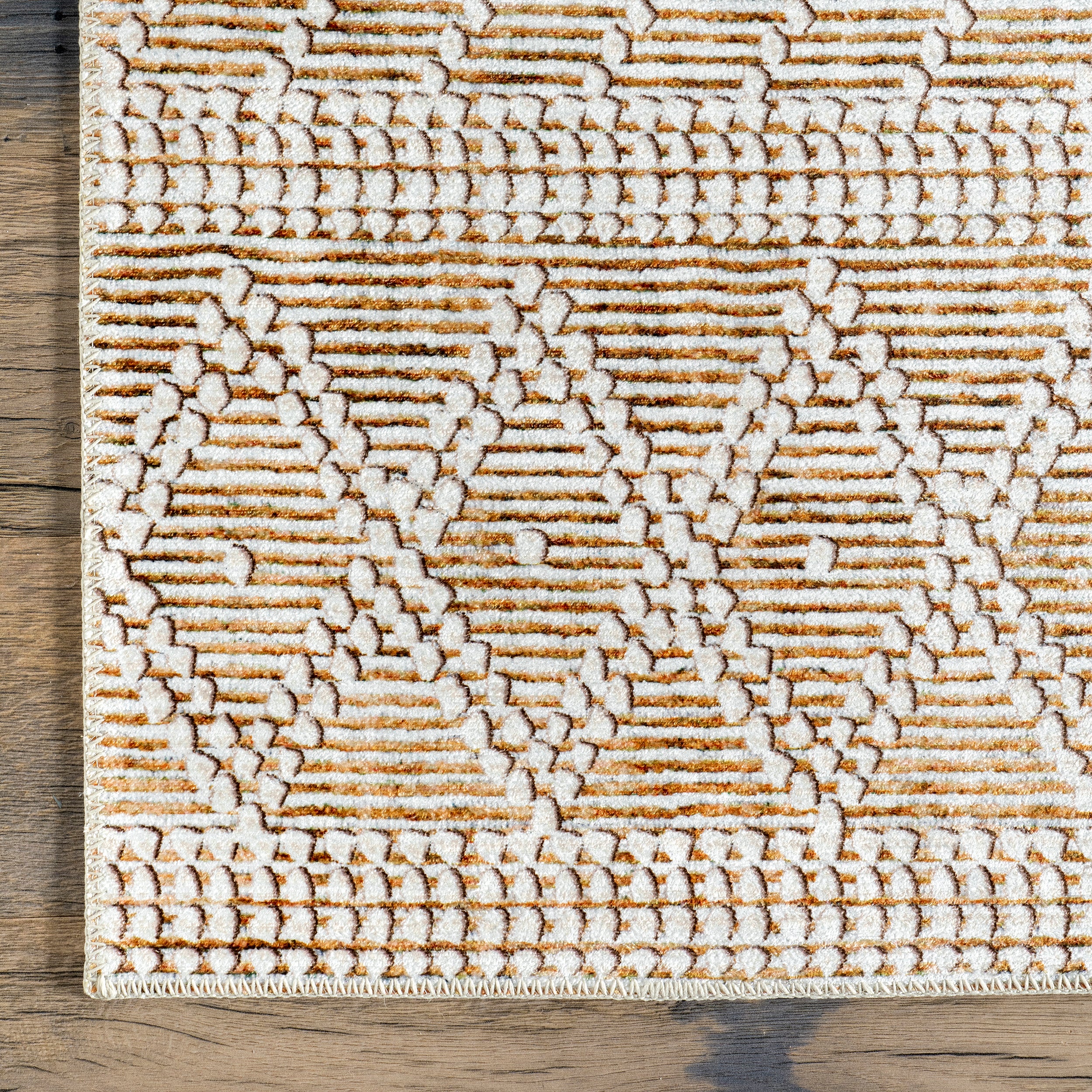 Úna Lattice Stain-Resistant Machine Washable Area Rug - Image 5