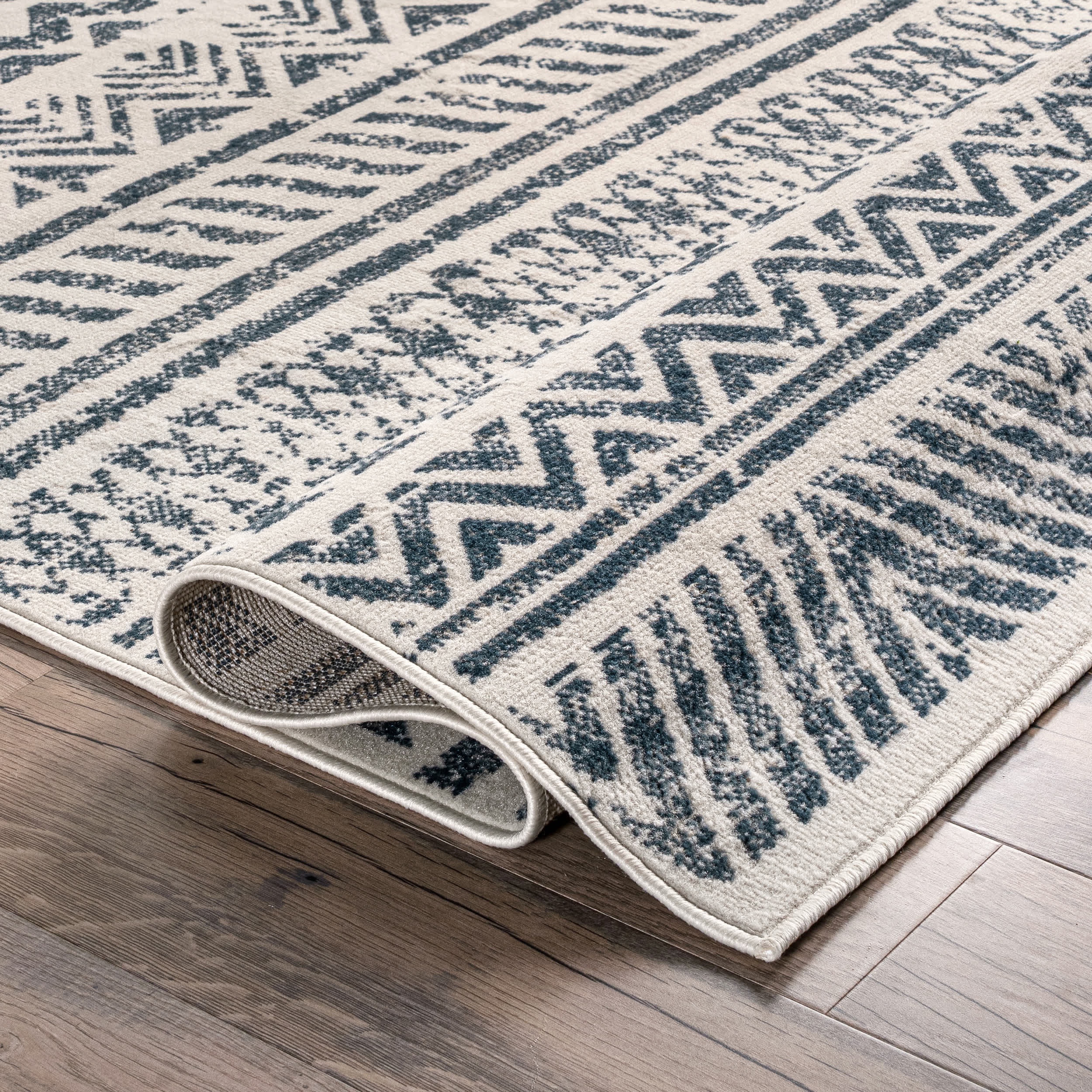 Chloe Tribal Motif Banded Area Rug - Image 4