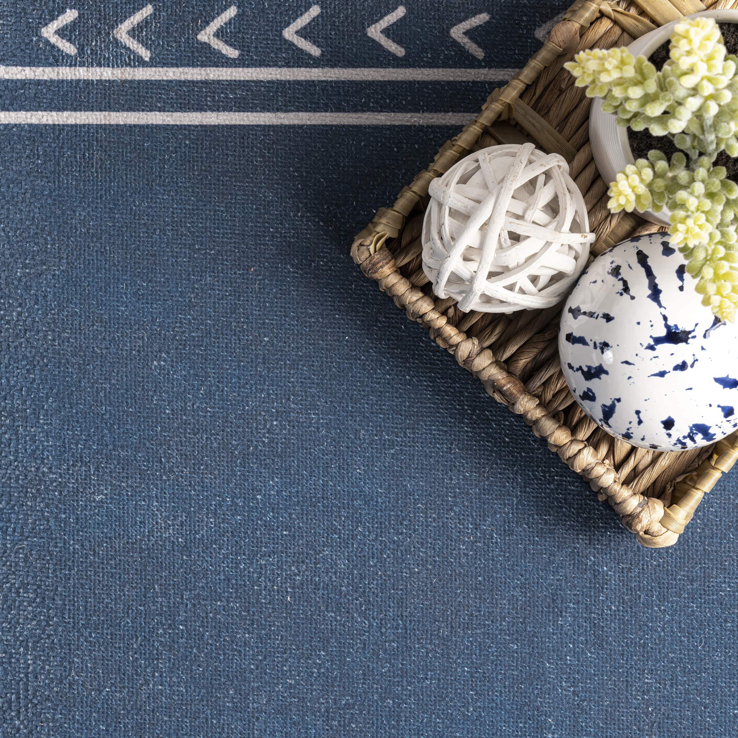 Arina Machine Washable Global Inspired Simplistic Tribal Area Rug - Image 6