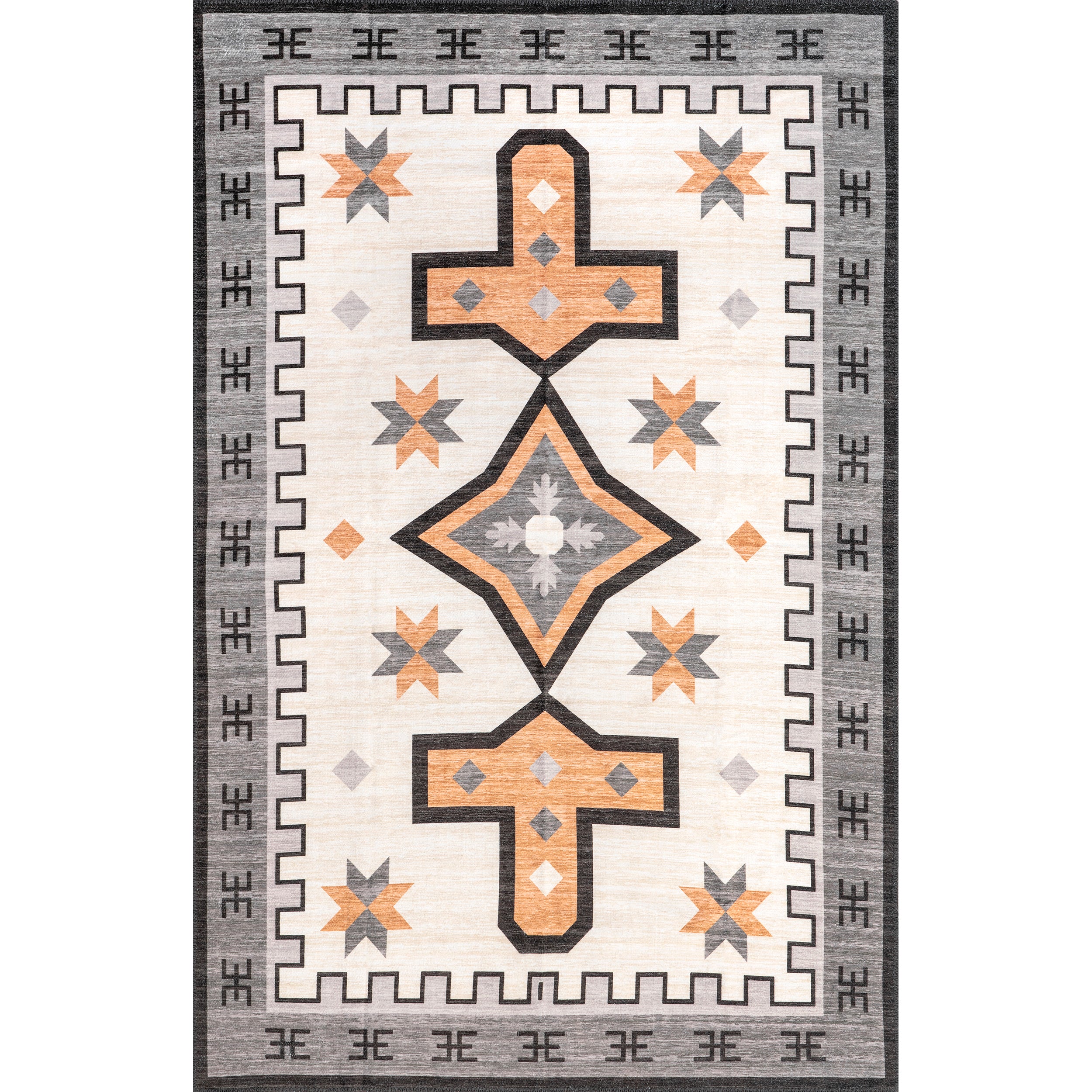 Remy Bold Geometric Machine Washable Area Rug - Image 10