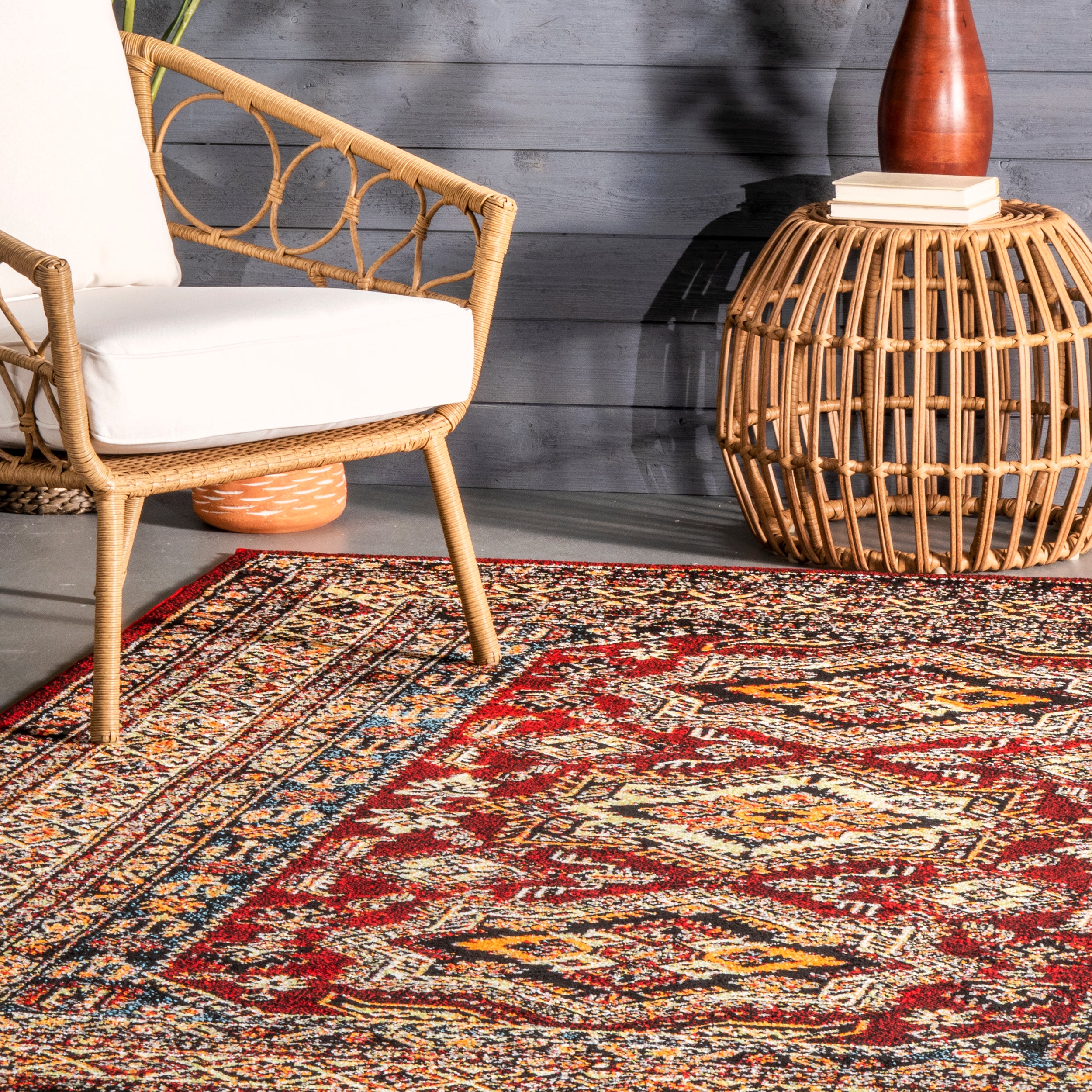 Indoor/Outdoor Transitional Medieval Randy Area Rug - Image 9