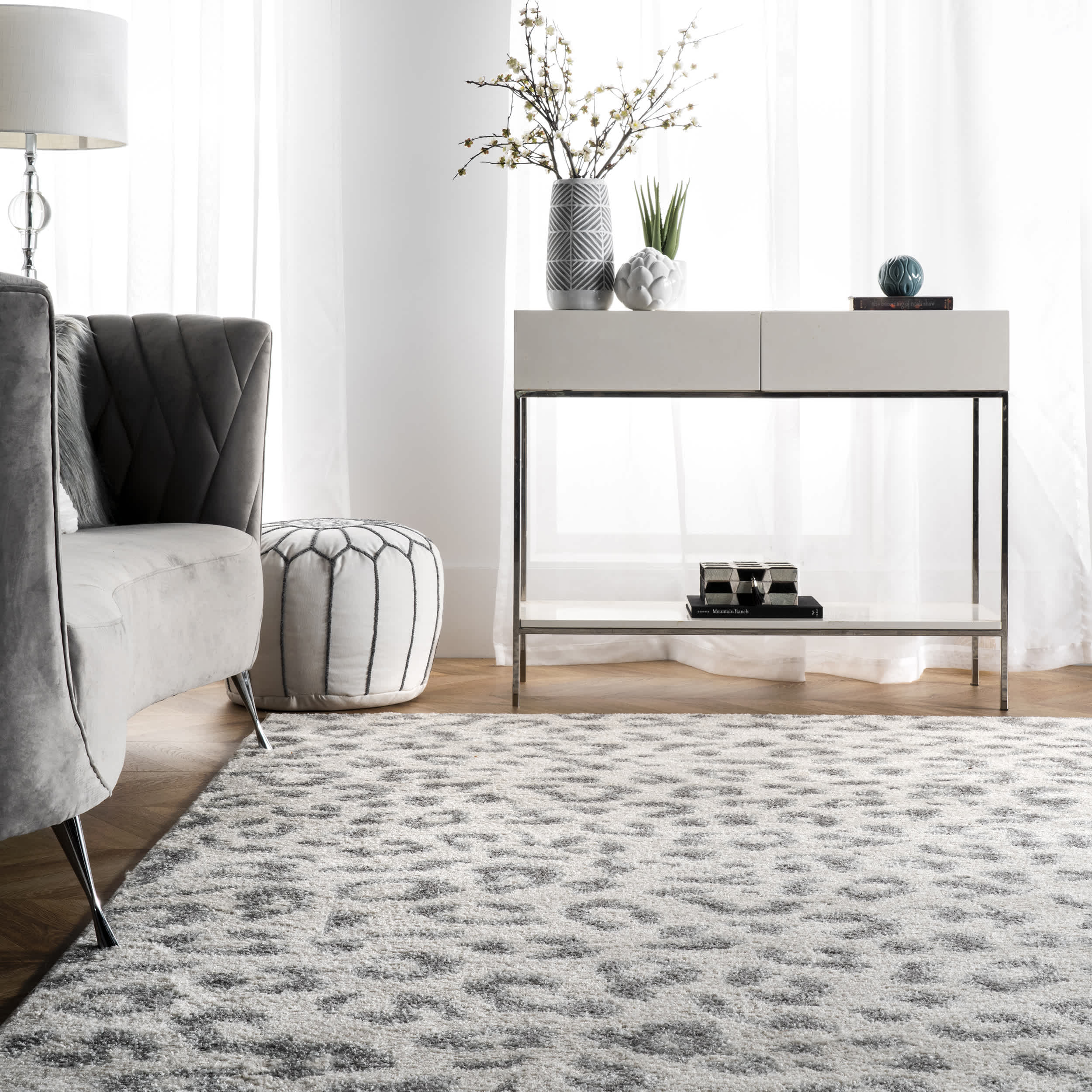 Leopard Print Area Rug - Image 8
