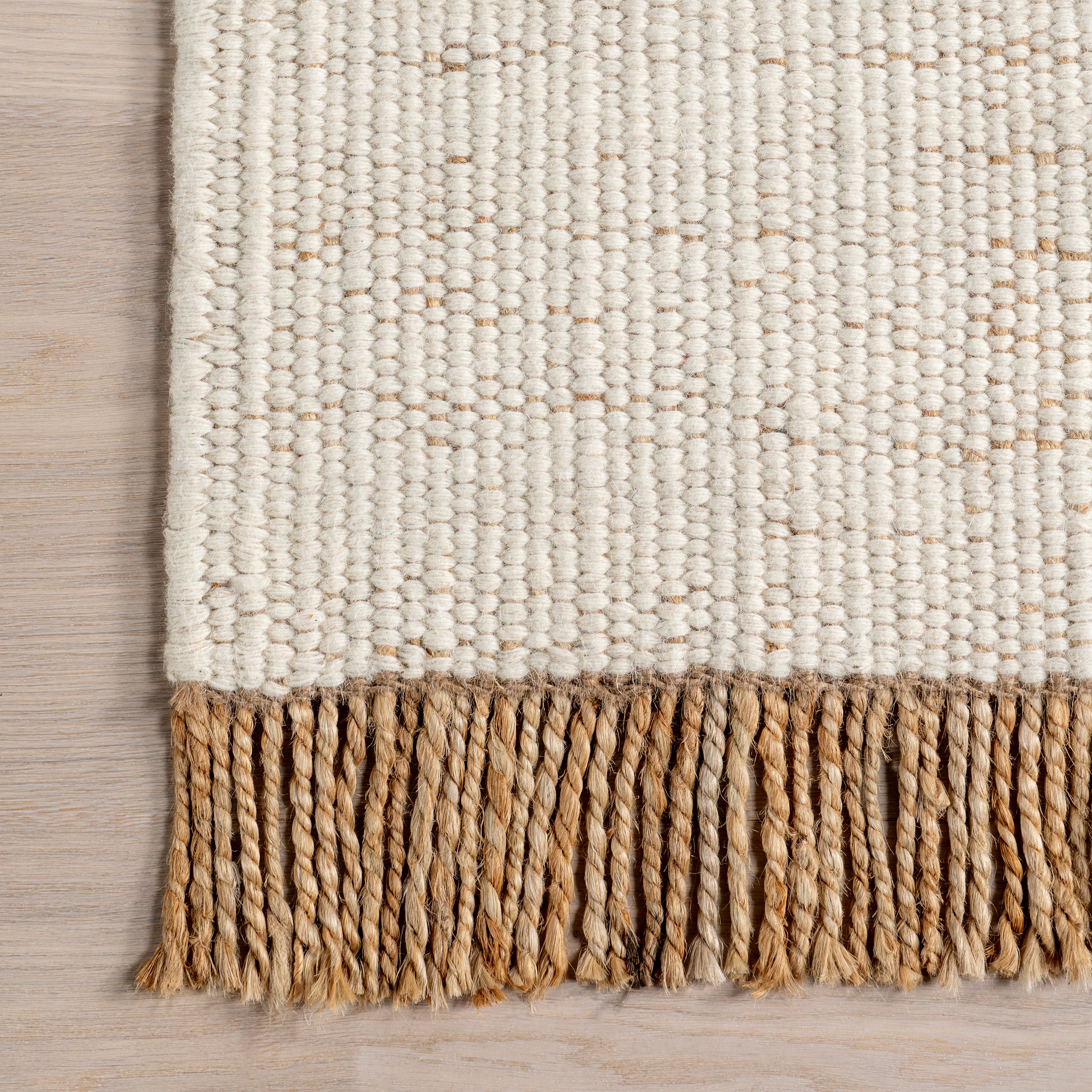 Nanala Bold Striped Jute Tasseled Area Rug - Image 14