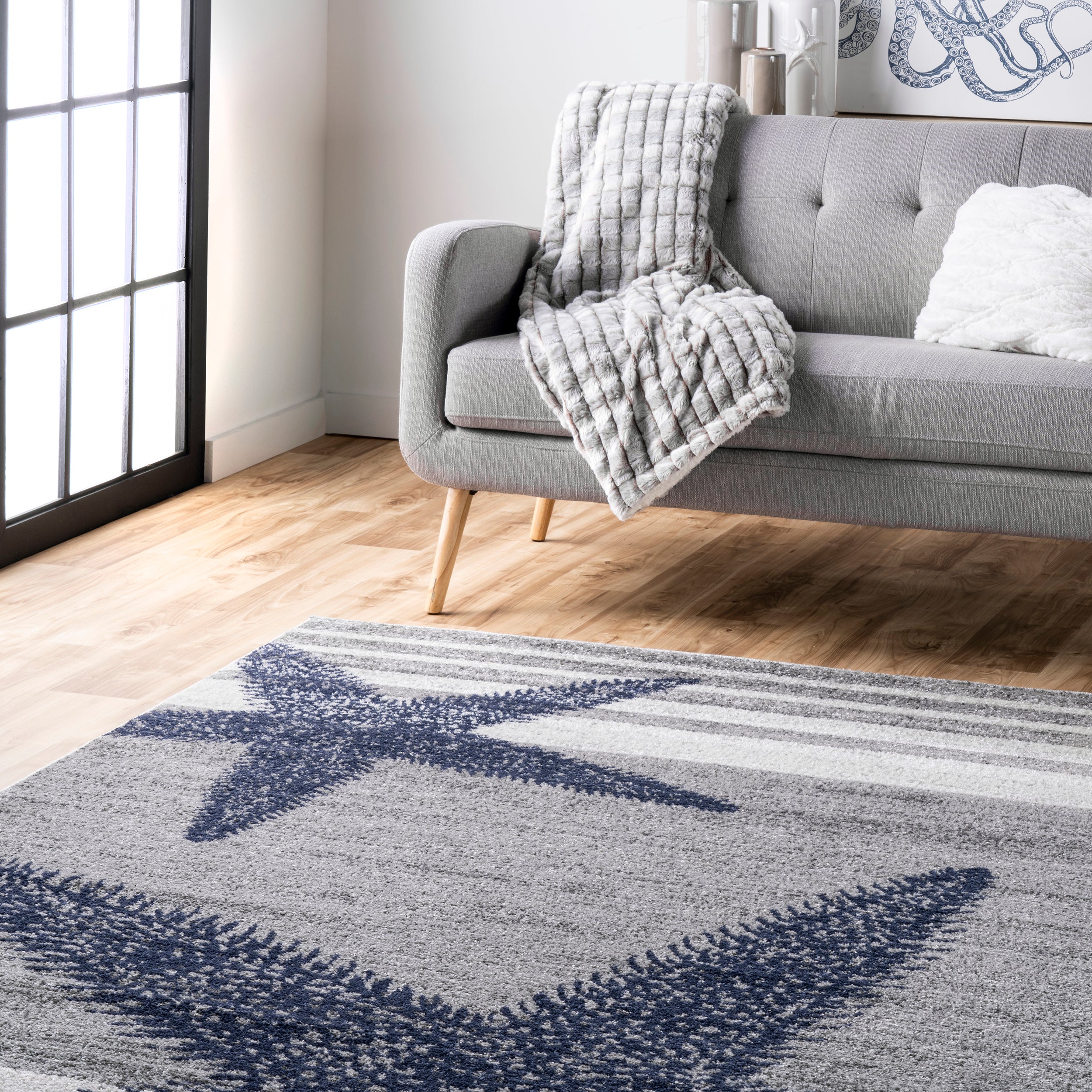 Thomas Paul Starfish and Striped Area Rug - Image 9