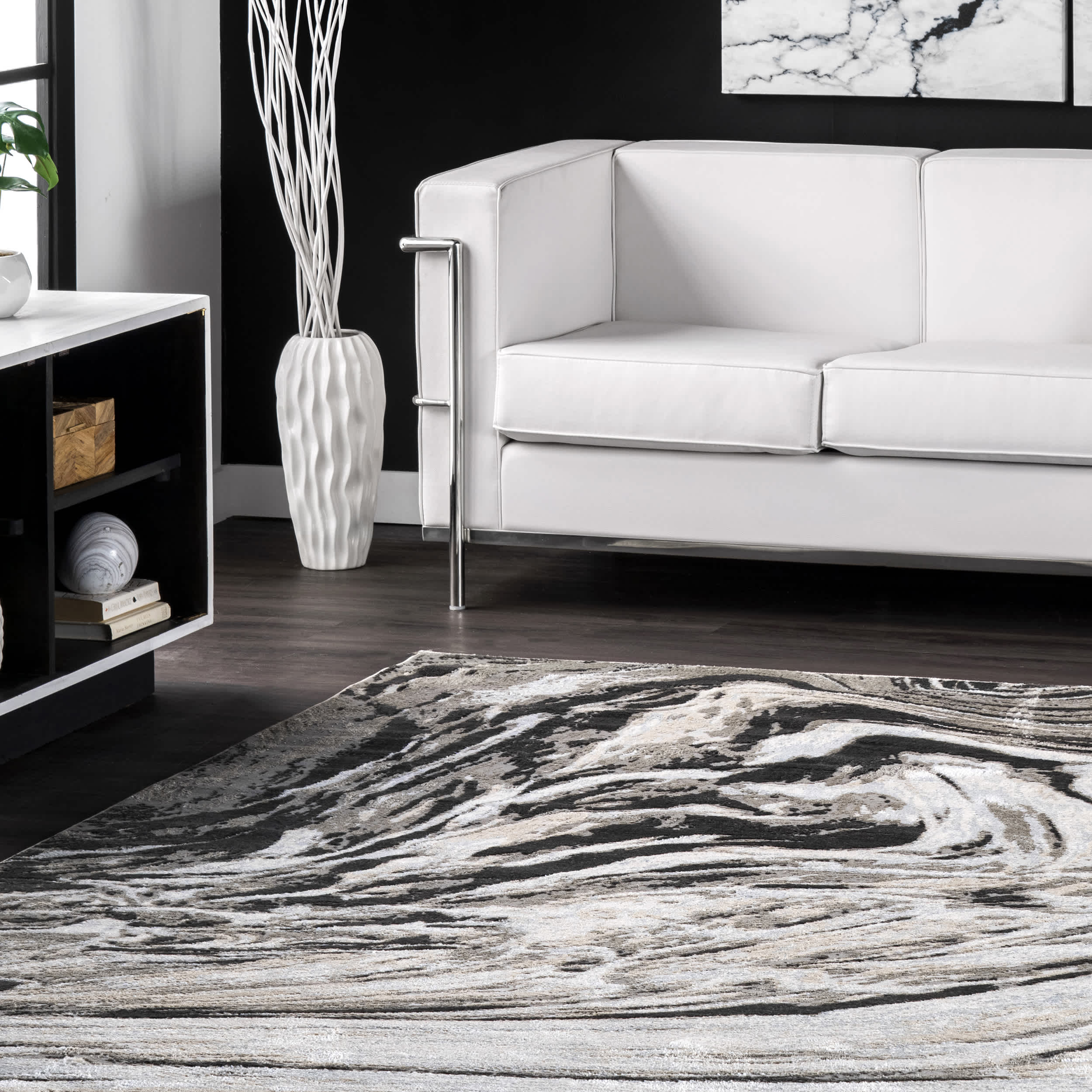 Drea Marble Abstract Area Rug - Image 9