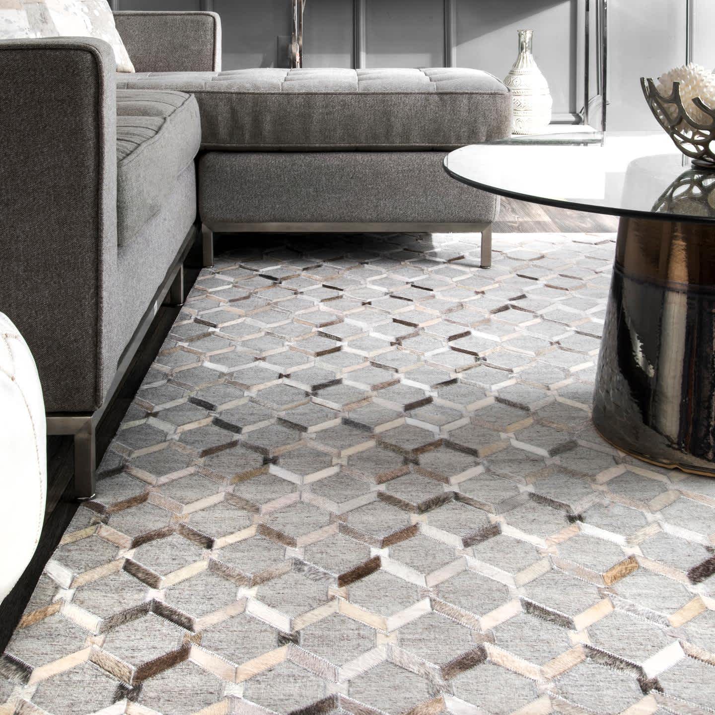 Handmade Cowhide Grenier Area Rug - Image 4