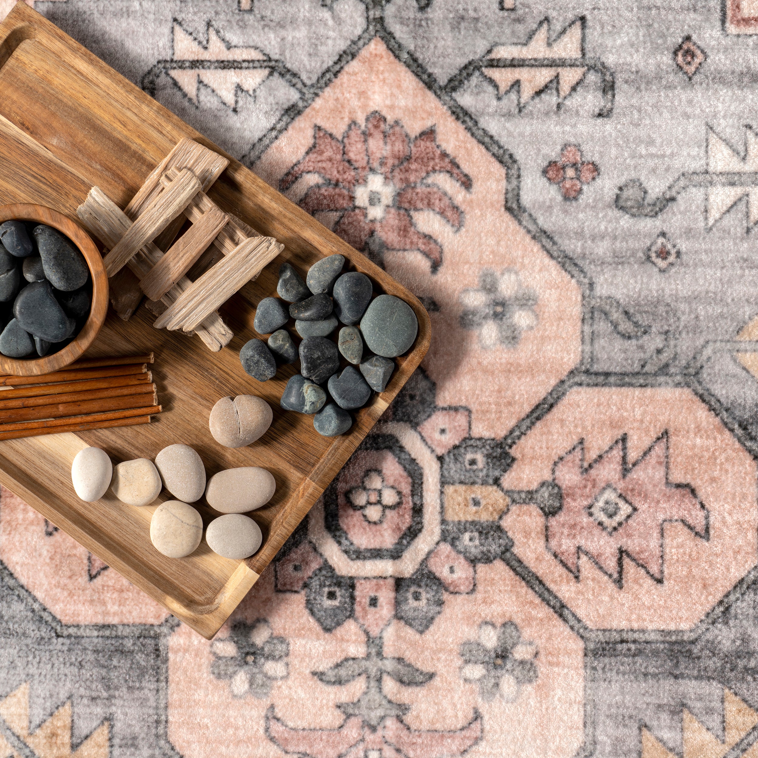 Jenise Traditional Medallion Machine Washable Area Rug - Image 6