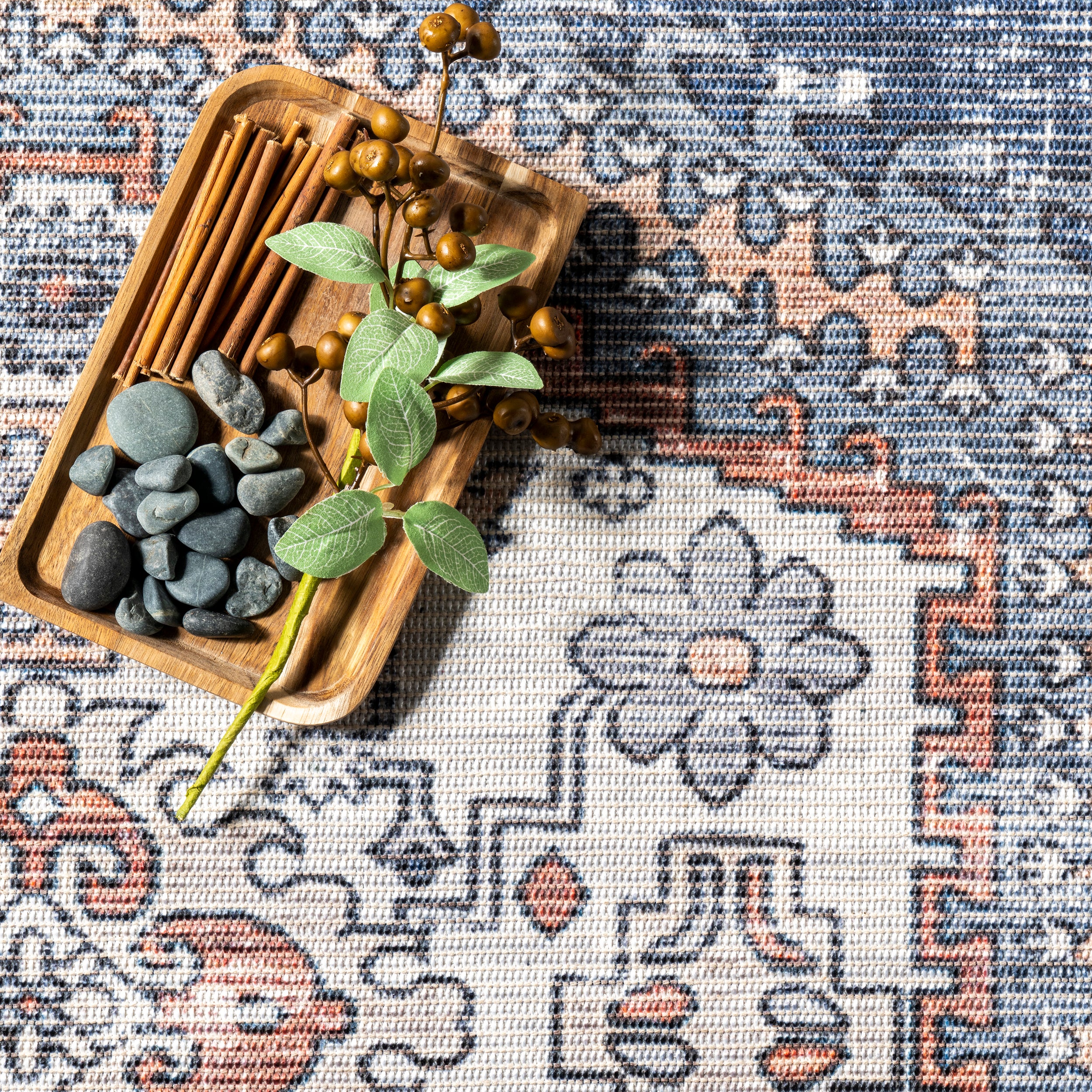 Maire Traditional Medallion Machine Washable Area Rug - Image 6