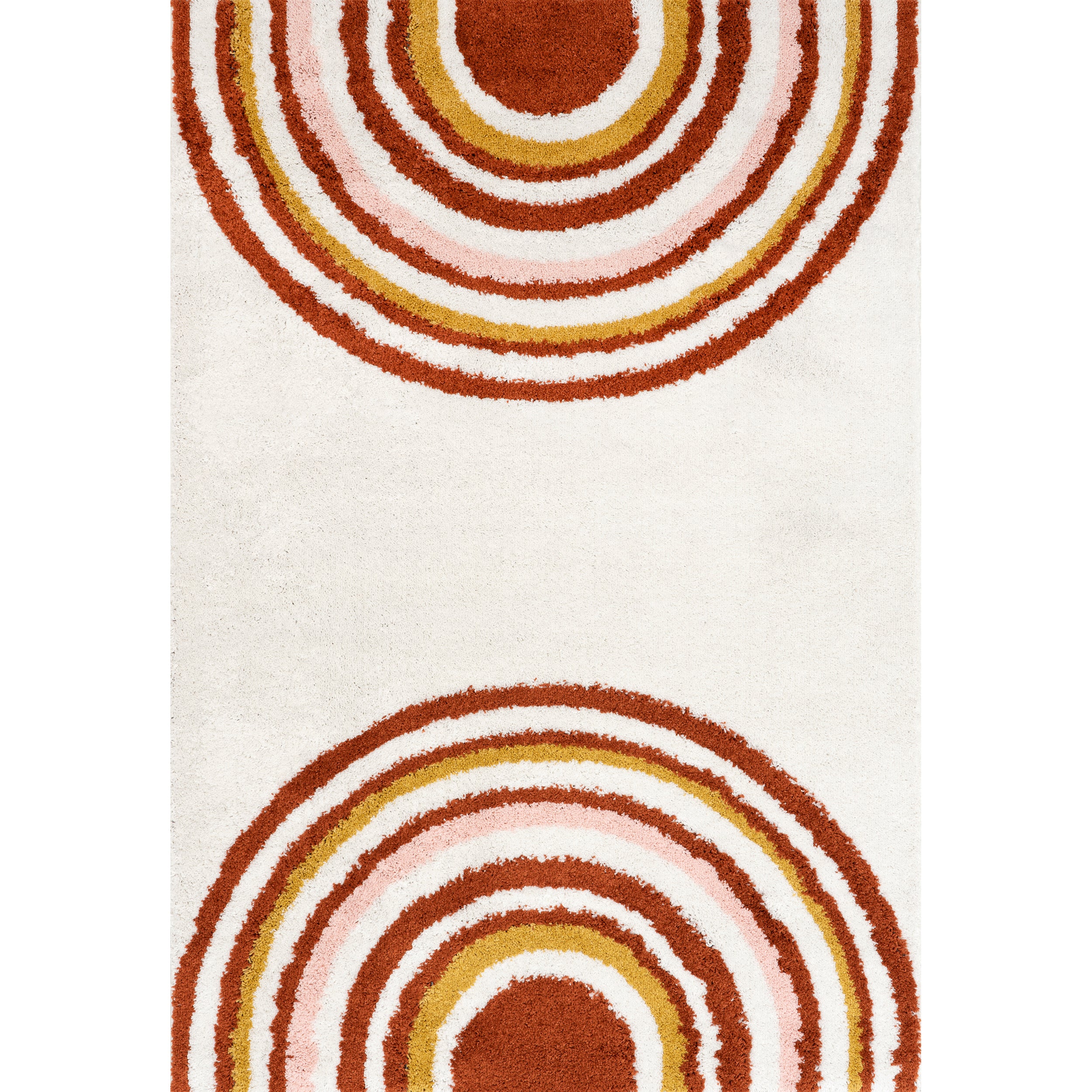 Dotty Half Sunset Shag Area Rug