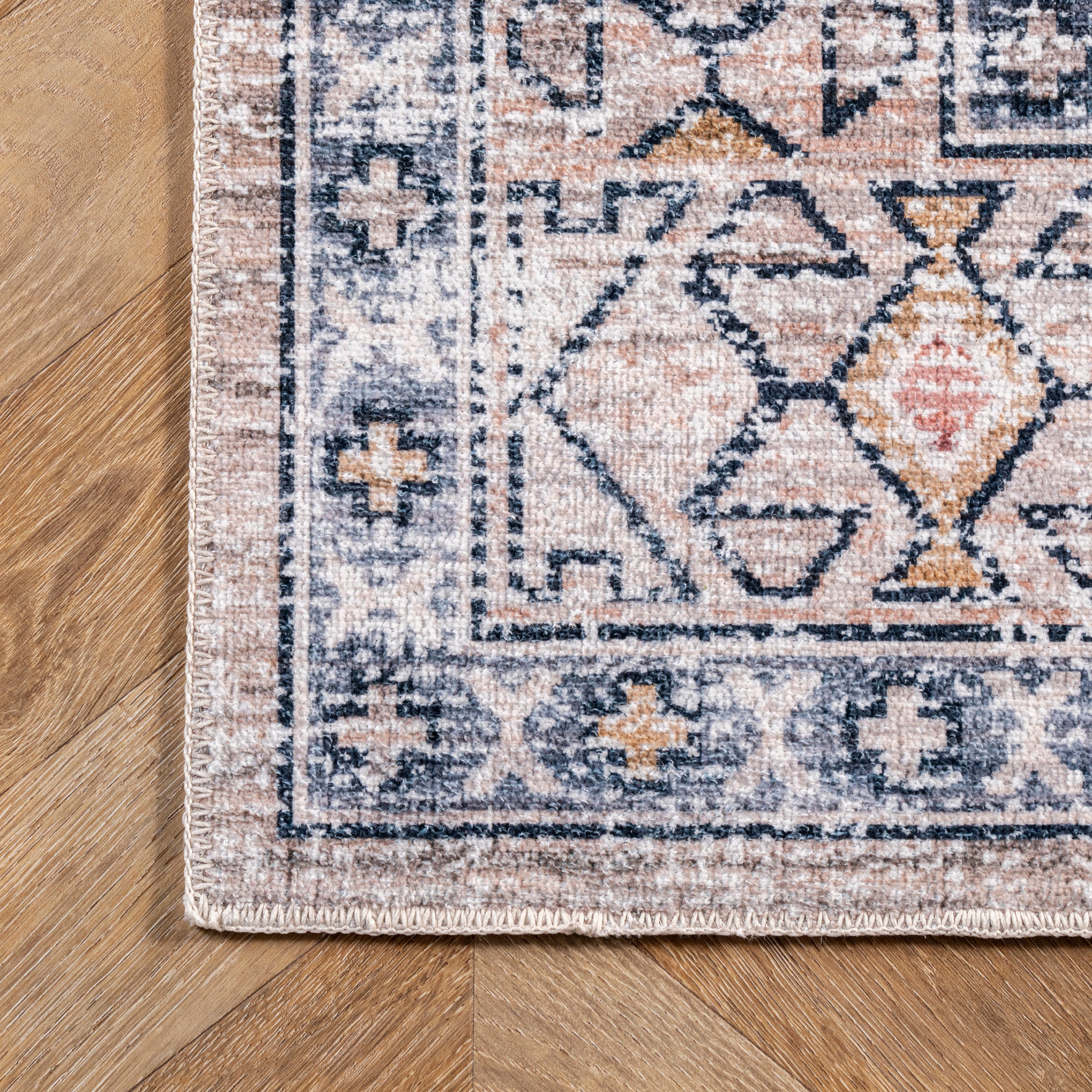 Mae Tribal Motif Machine Washable Area Rug - Image 5