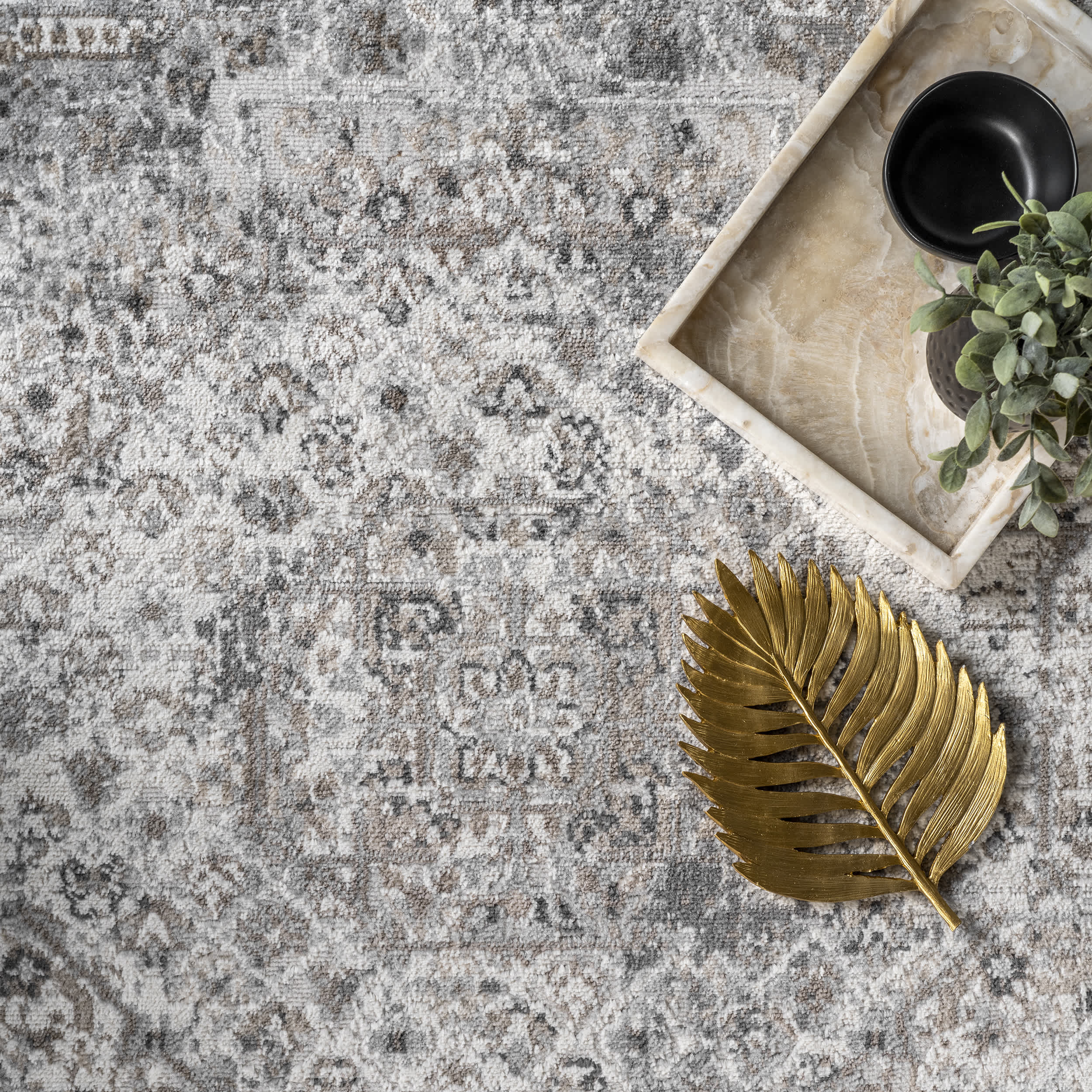 Lola Distressed Medallion Area Rug - Image 6