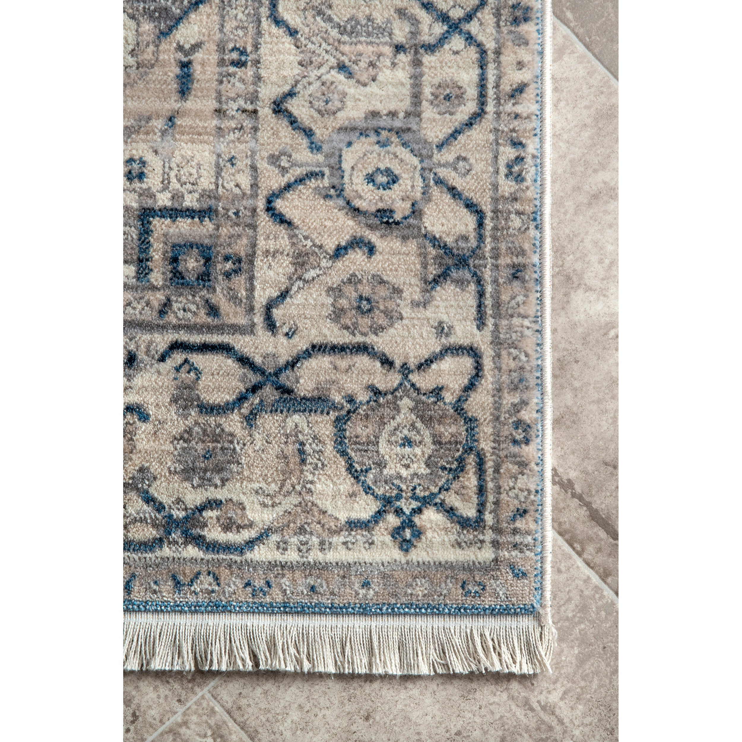 Harriet Vintage Medallion Fringe Area Rug - Image 4