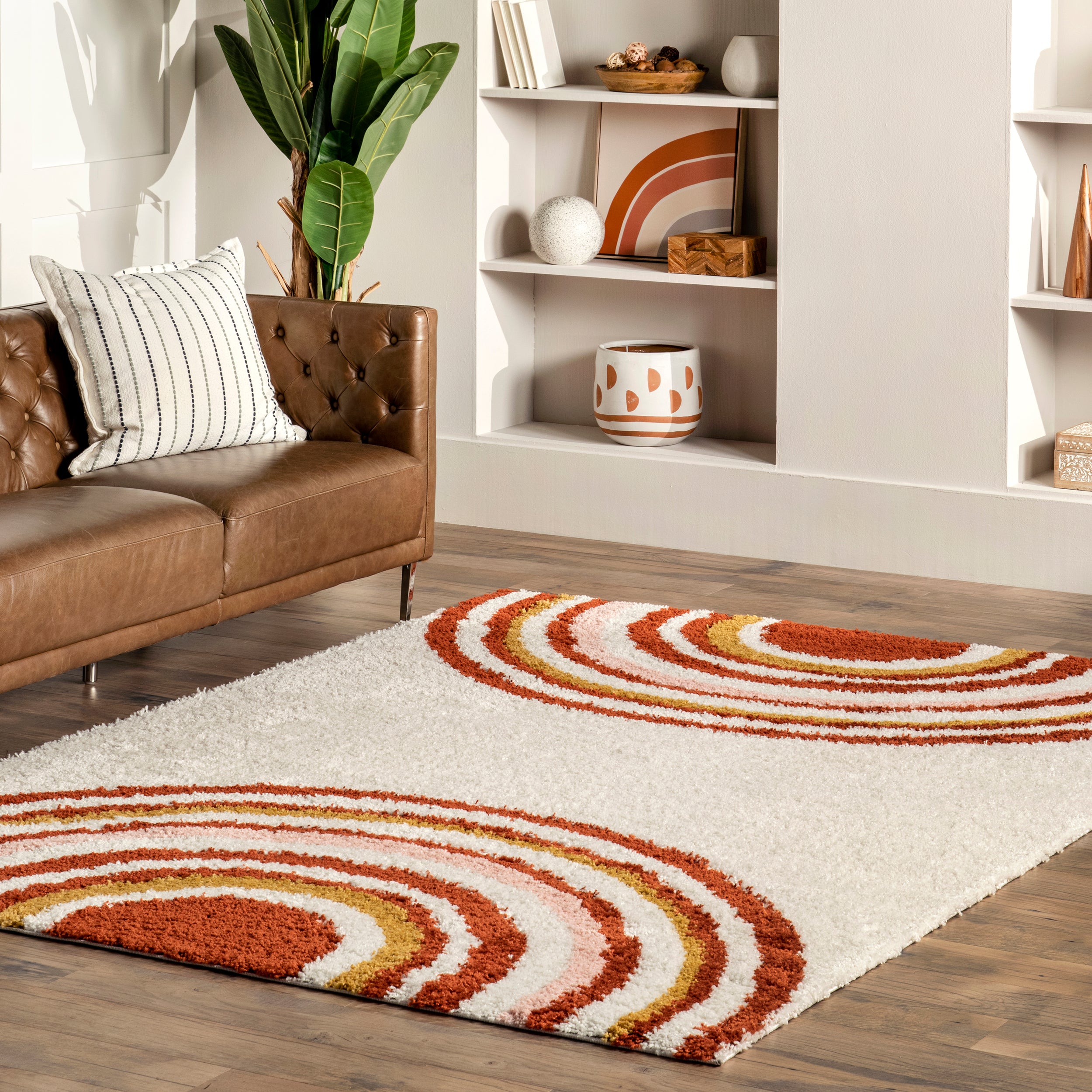 Dotty Half Sunset Shag Area Rug - Image 2