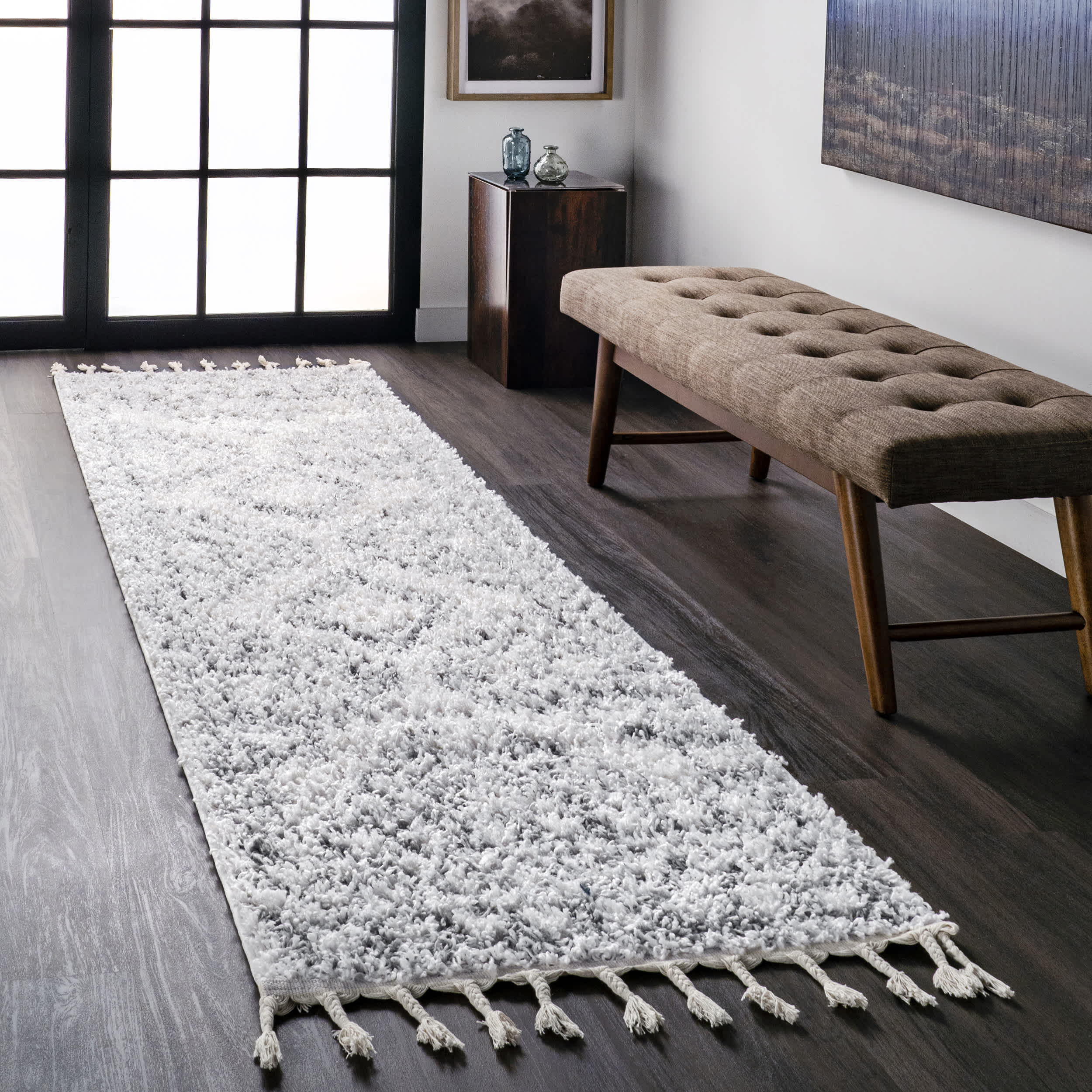 Vasiliki Moroccan Tribal Tassel Area Rug - Image 10
