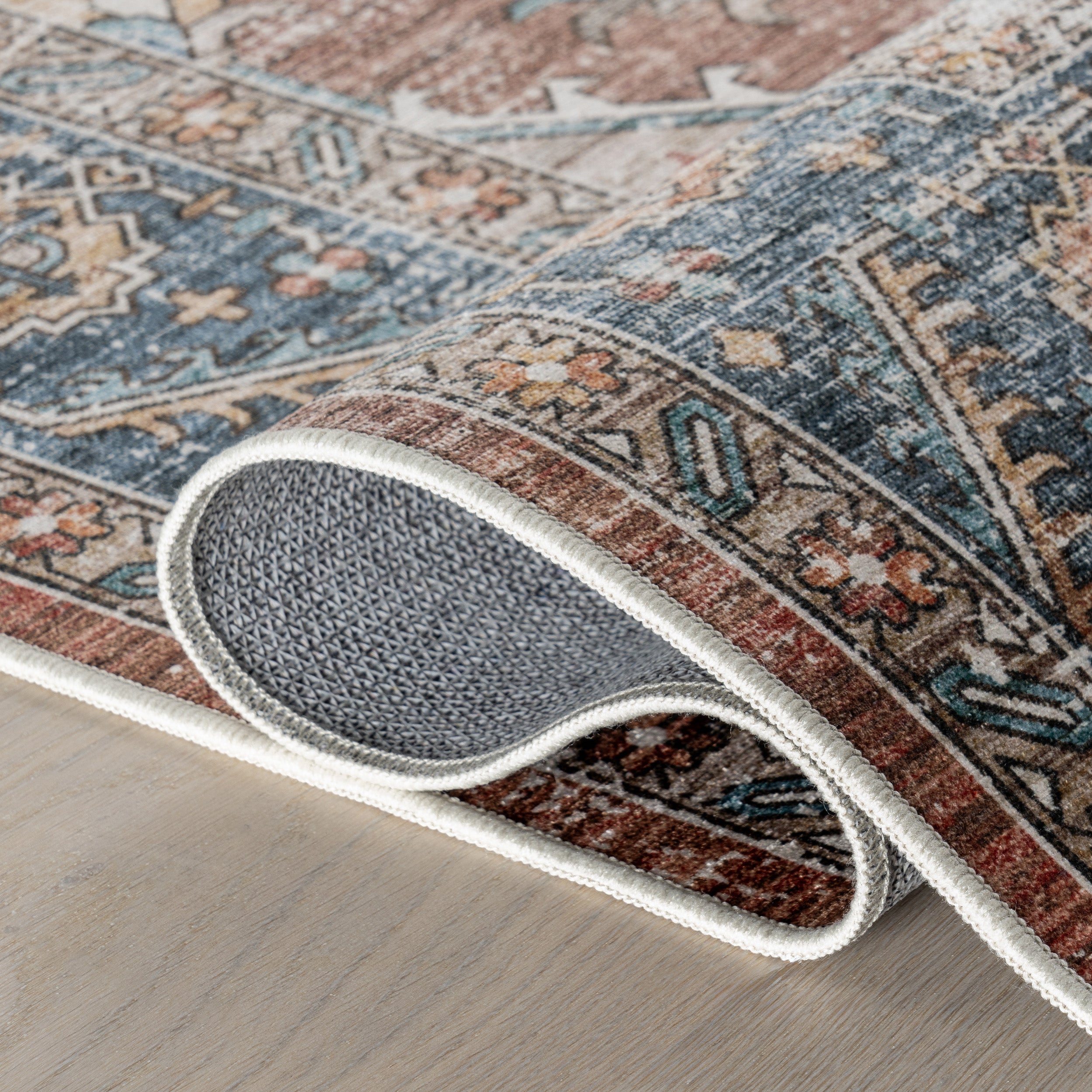 Purnima Medallion Spill Proof Machine Washable Area Rug - Image 13