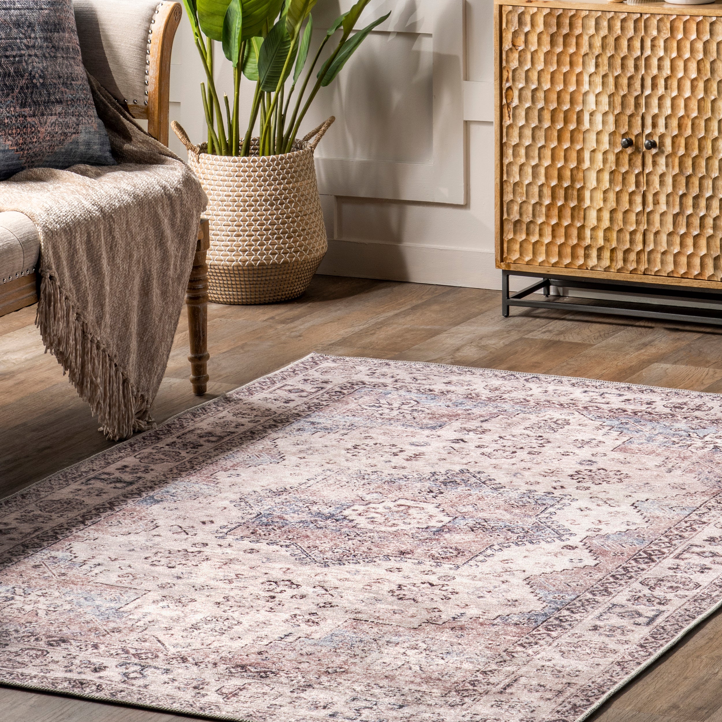 Sharyn Traditional Vintage Cotton Area Rug - Image 9
