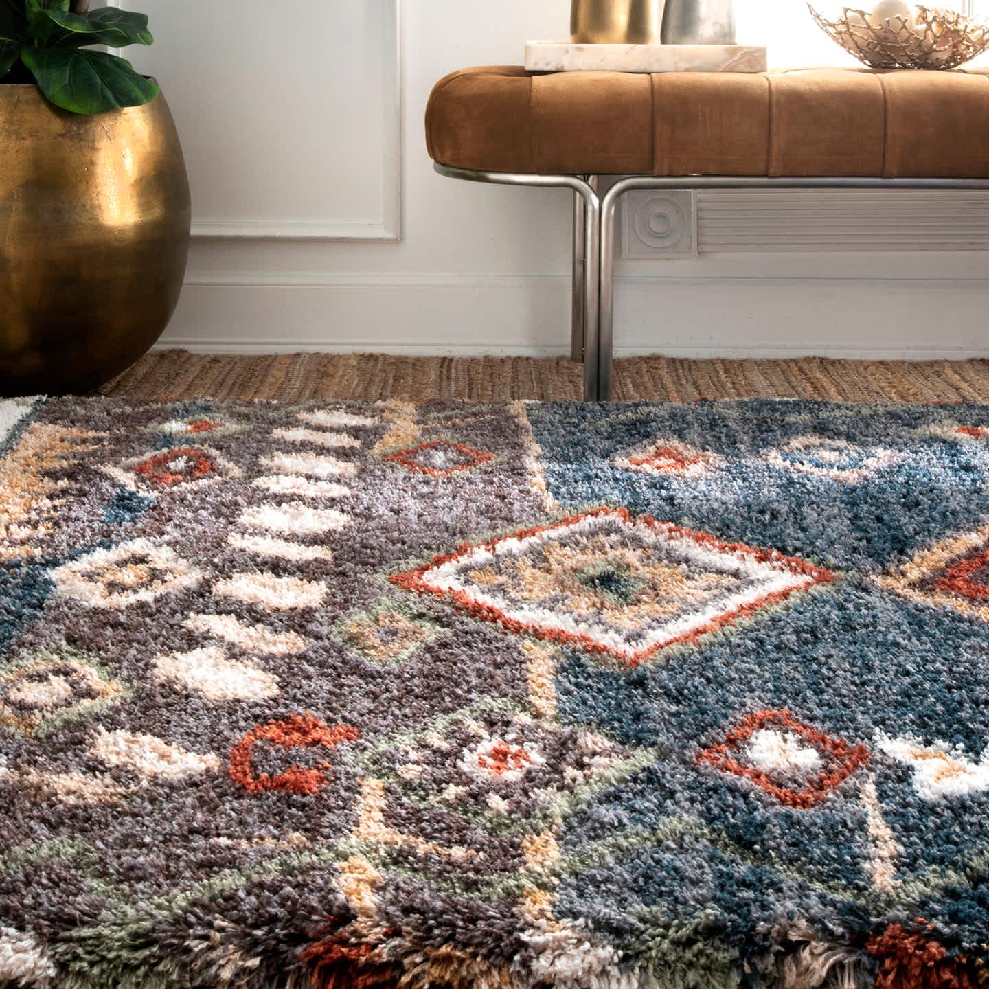 Southwestern Rosemarie Moroccan Tassel Shag Area Rug - Image 15