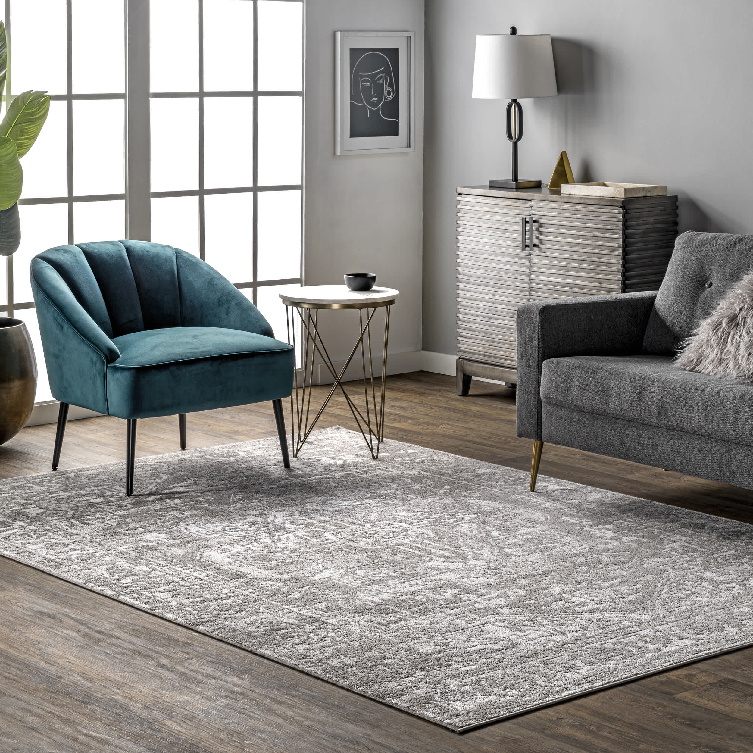 Melody Vintage Medallion Area Rug - Image 2