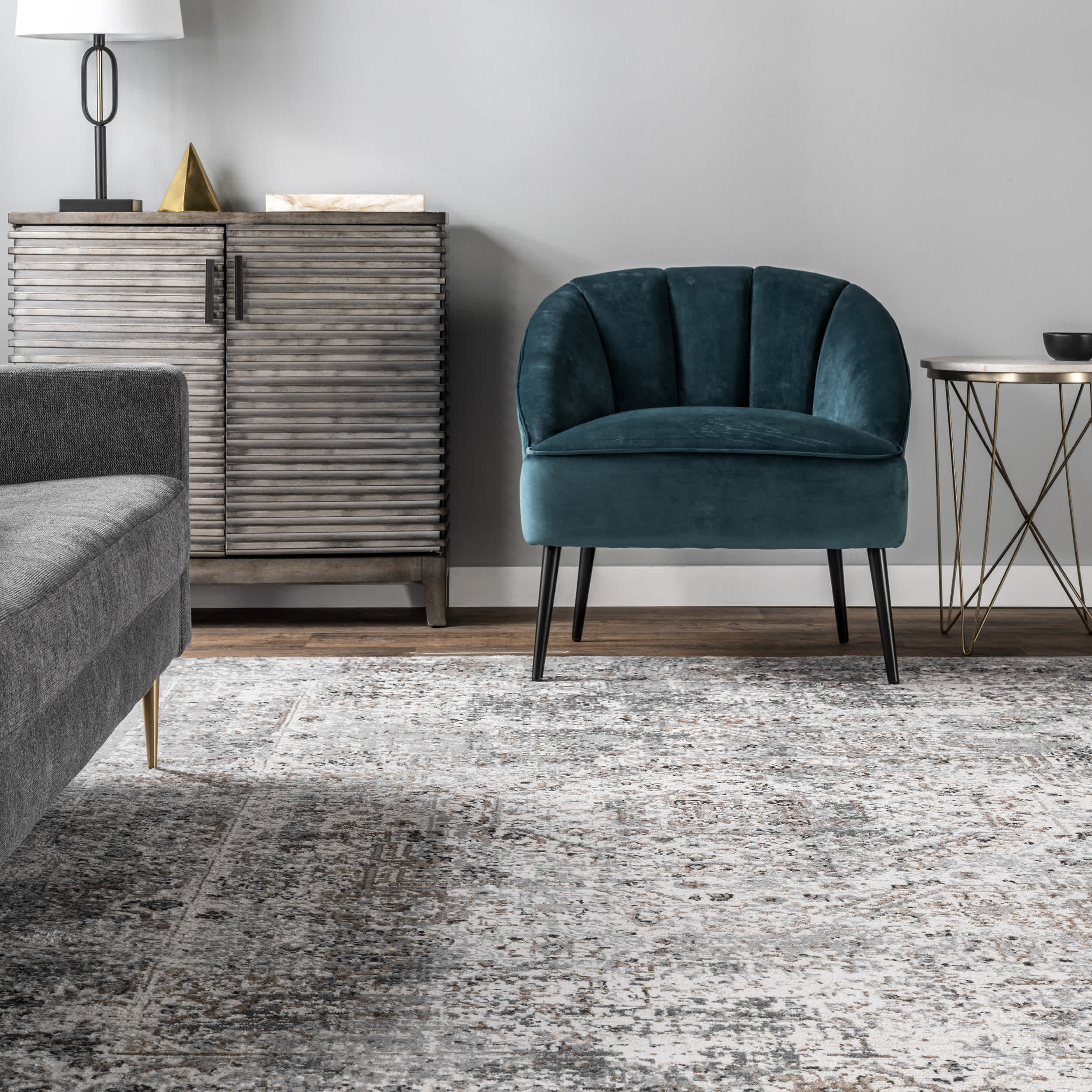 Lola Distressed Medallion Area Rug - Image 8