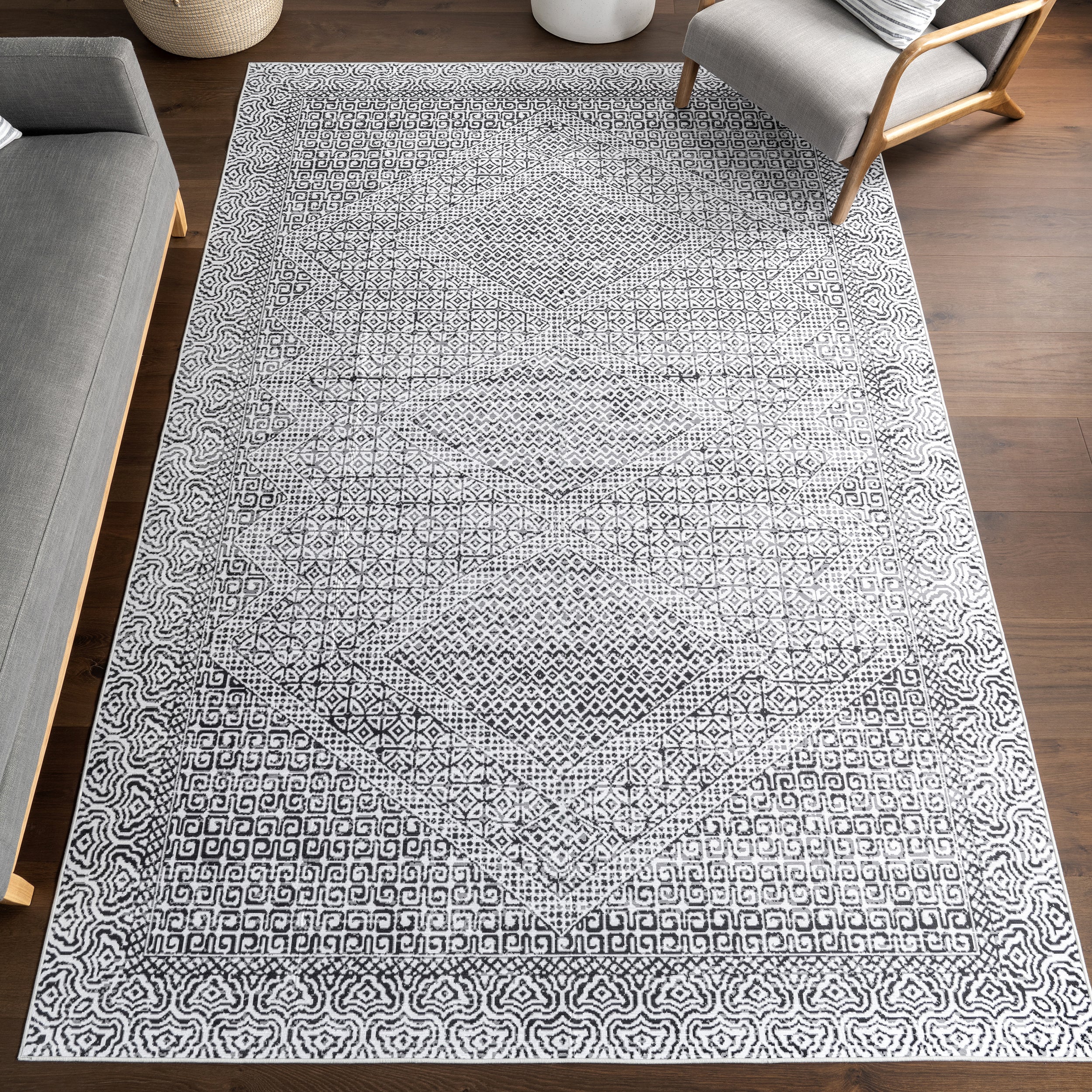 Reya Transitional SplashGuard Machine Washable Area Rug - Image 2