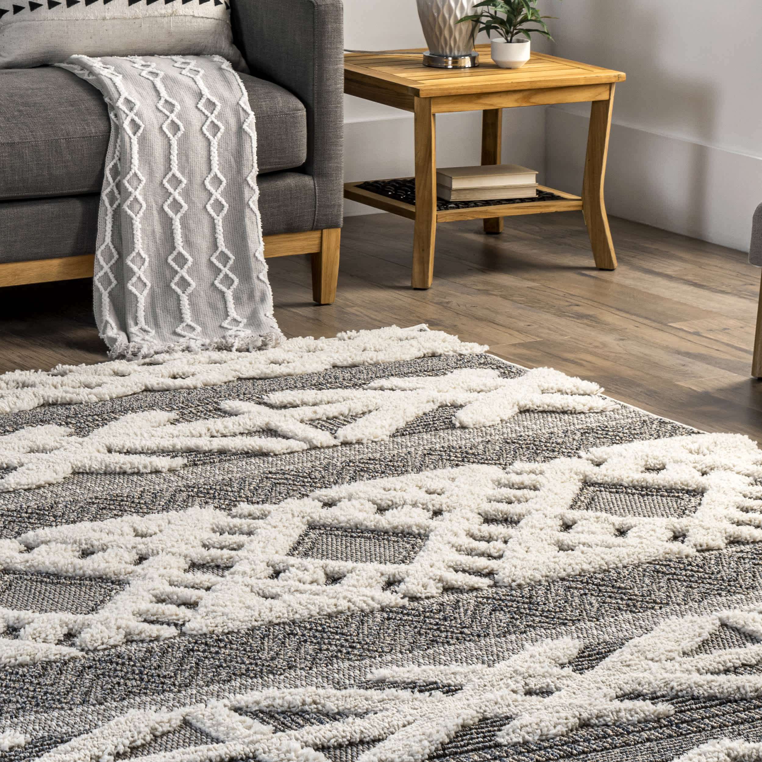 Keyla High Low Textured Shaggy Area Rug - Image 9