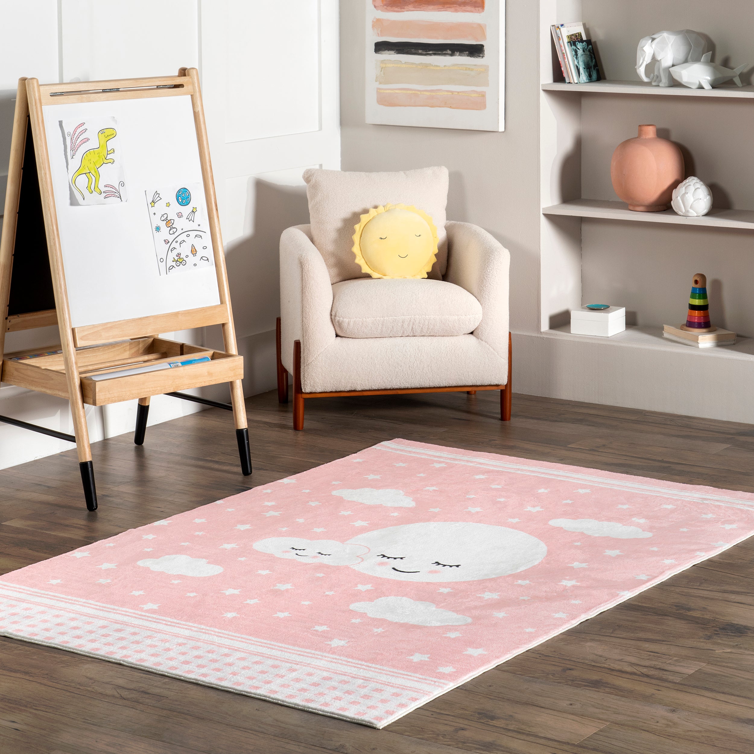 Peaceful Night Machine Washable Kids Area Rug - Image 2