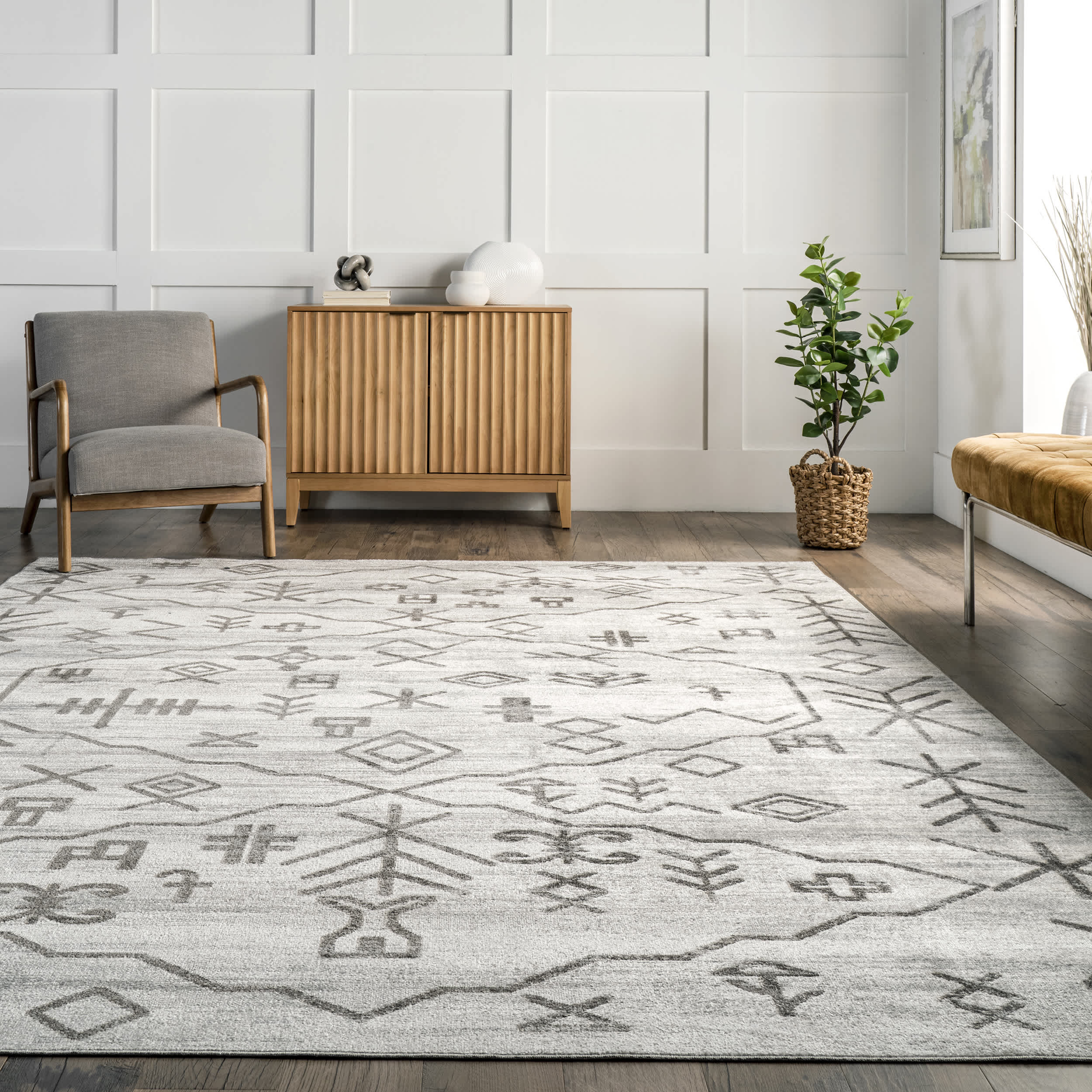 Rhonda Washable Symbolism Area Rug - Image 8